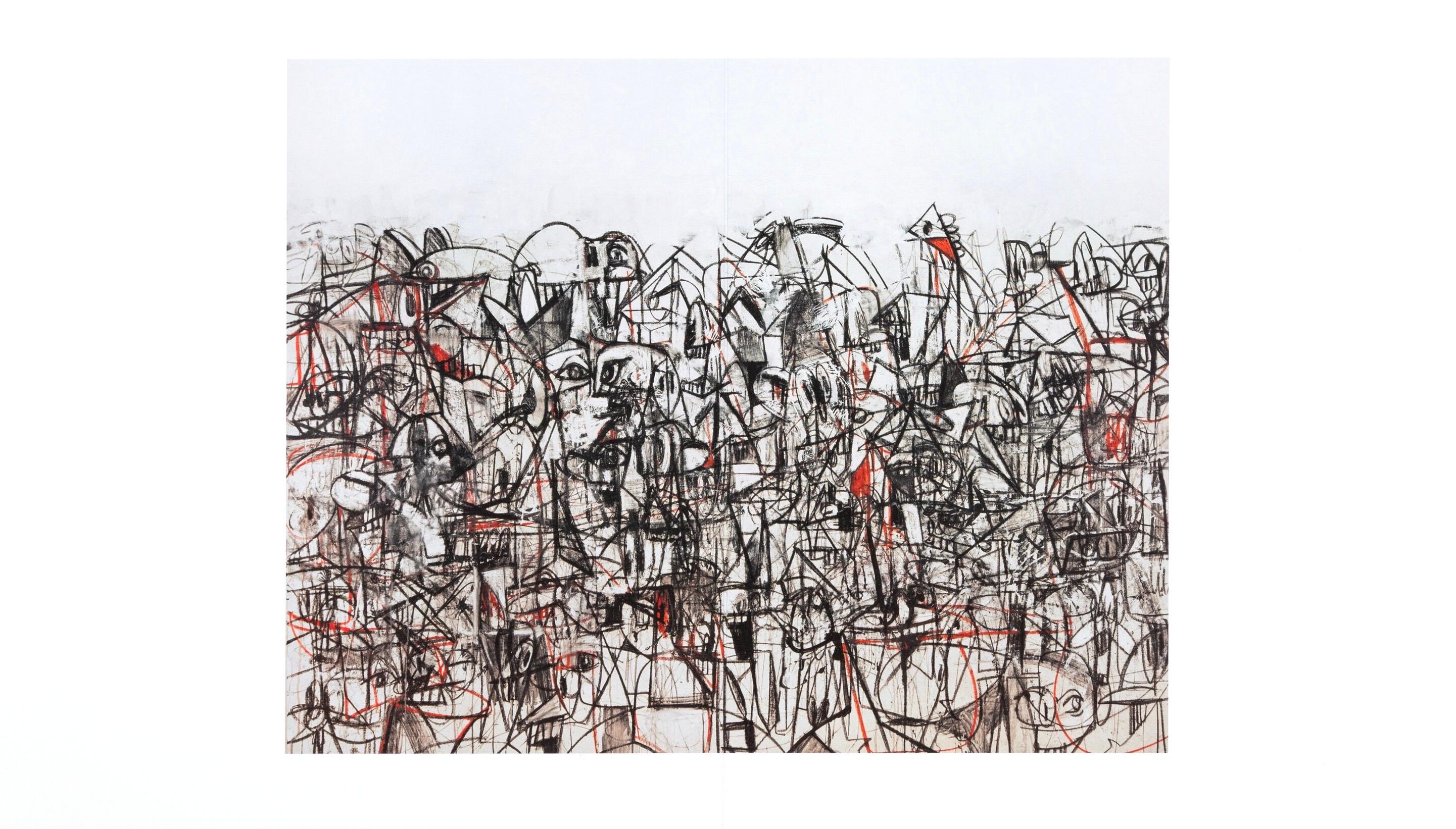 Condo, Compresión Negra y Roja, Dibujo Pinturas (después) en venta 1