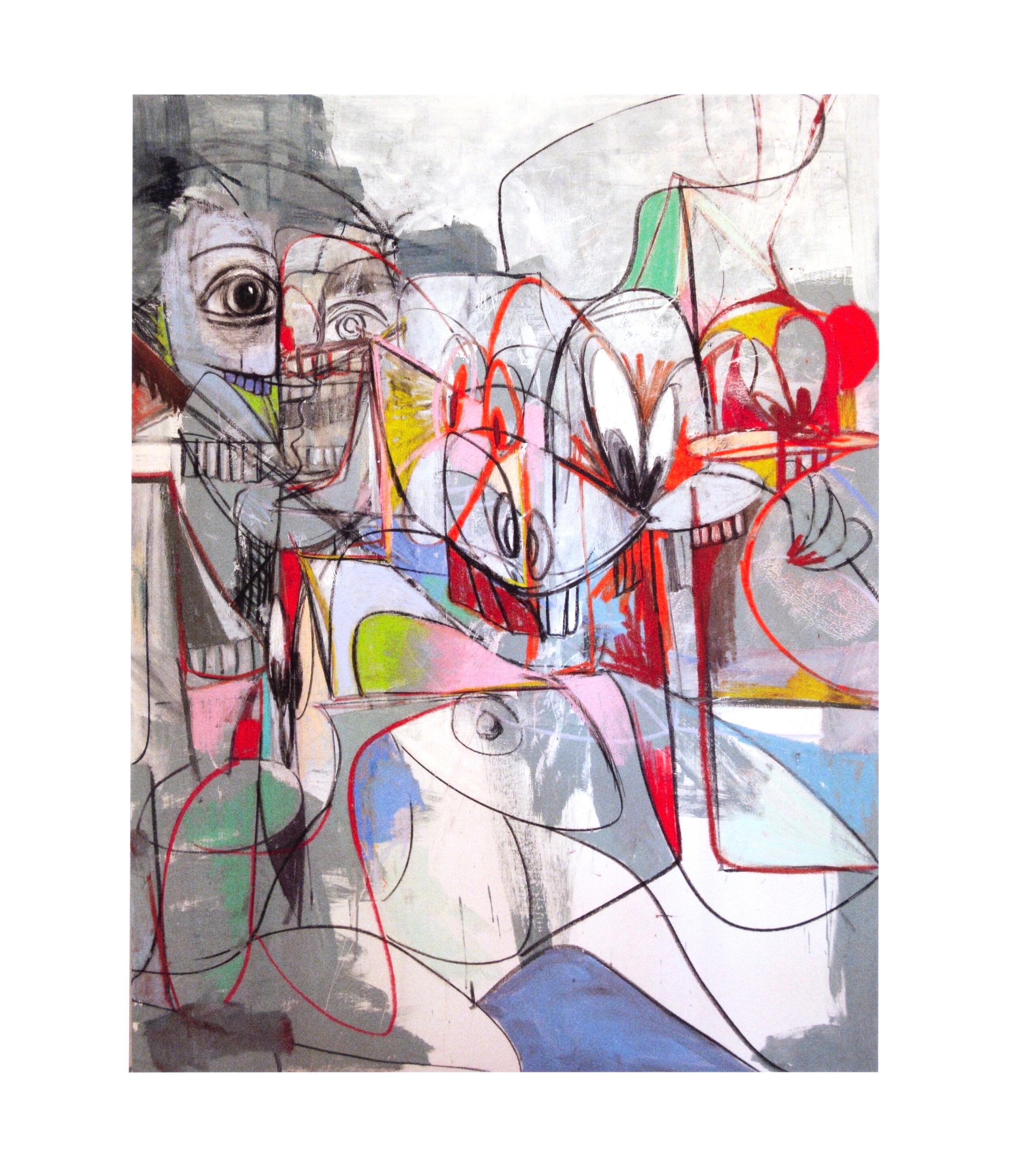 Four color process print on vélin paper. Paper size: 10.75 x 9.25 inches. Inscription: Unsigned and unnumbered, as issued. Notes: From the folio, George Condo, Drawing Paintings, 2011. Published by Skarstedt Gallery, New York; printed by