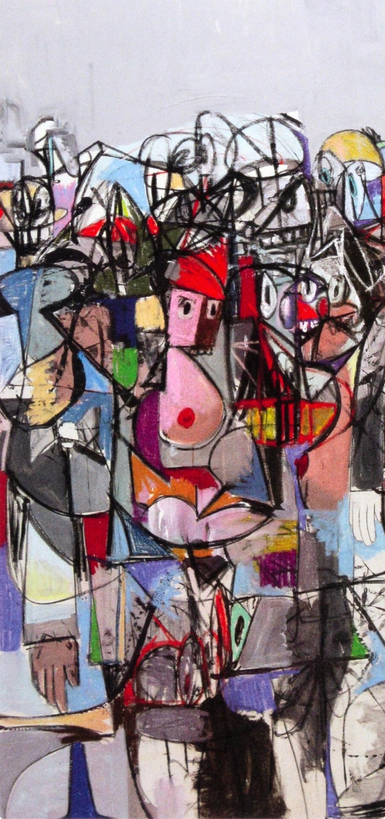 Condo, Compression I, Drawing Paintings (after) - Print by George Condo