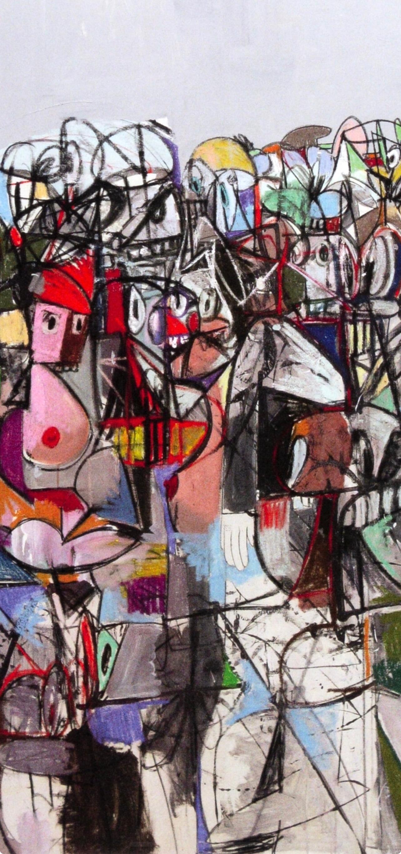 Condo, Compression I, Drawing Paintings (after) - Contemporary Print by George Condo