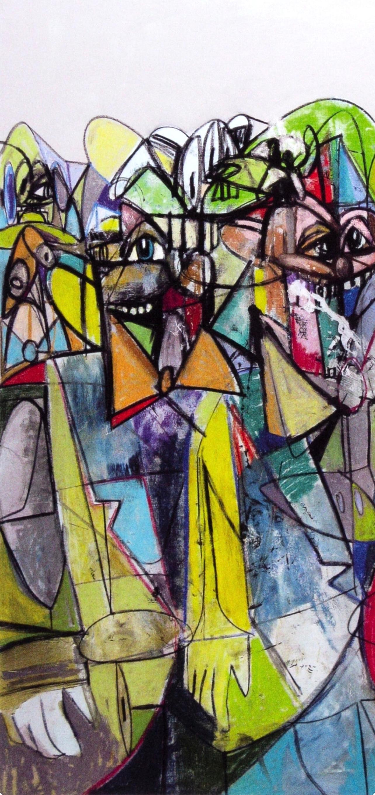 Condo, Compression II, Drawing Paintings (after) - Print by George Condo