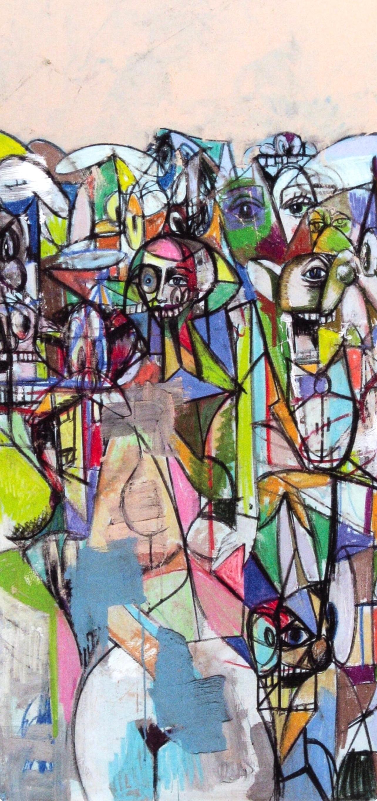 Condo, Compresión III, Dibujo Pinturas (después de) - Print Contemporáneo de George Condo