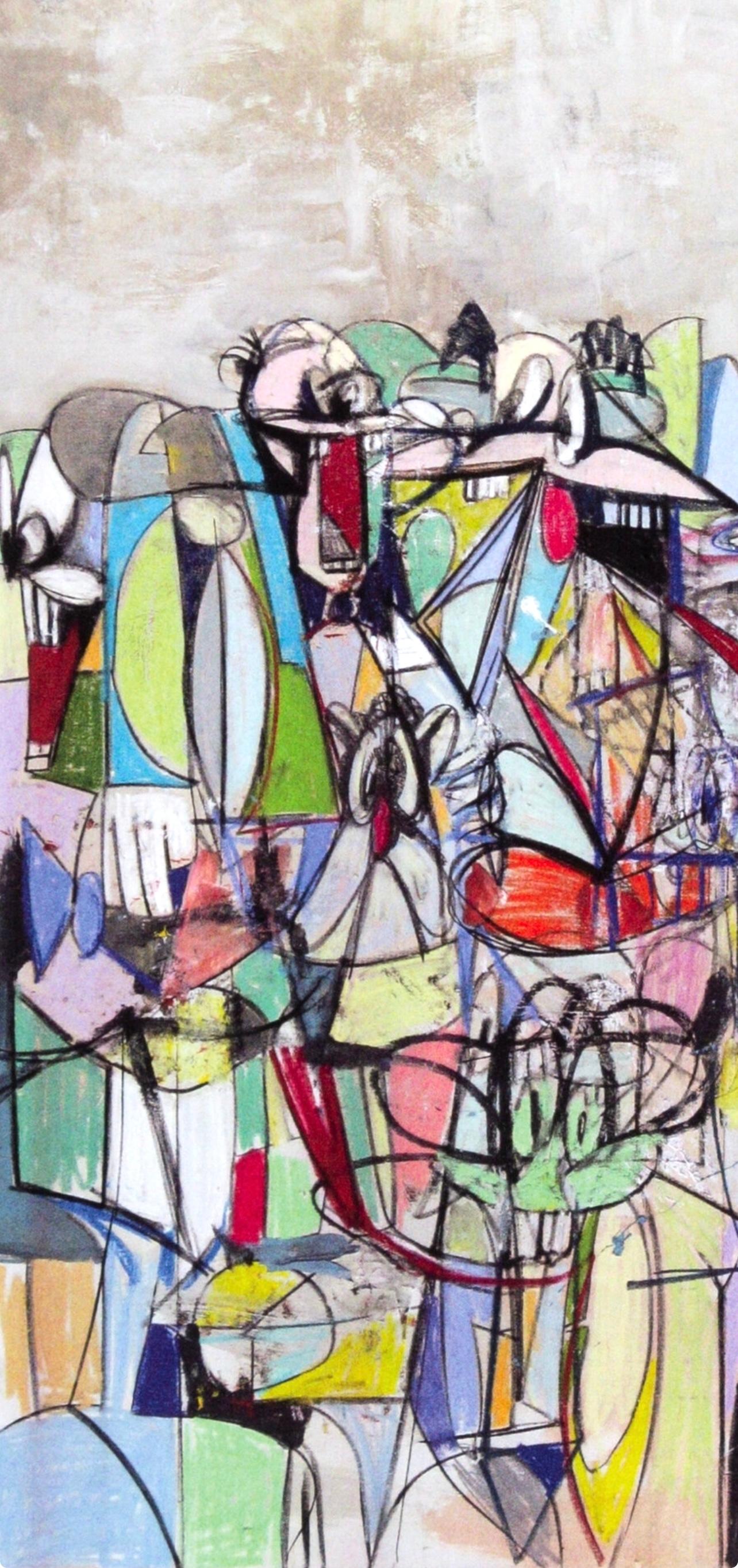 Condo, Compression IV, Drawing Paintings (after) - Print by George Condo
