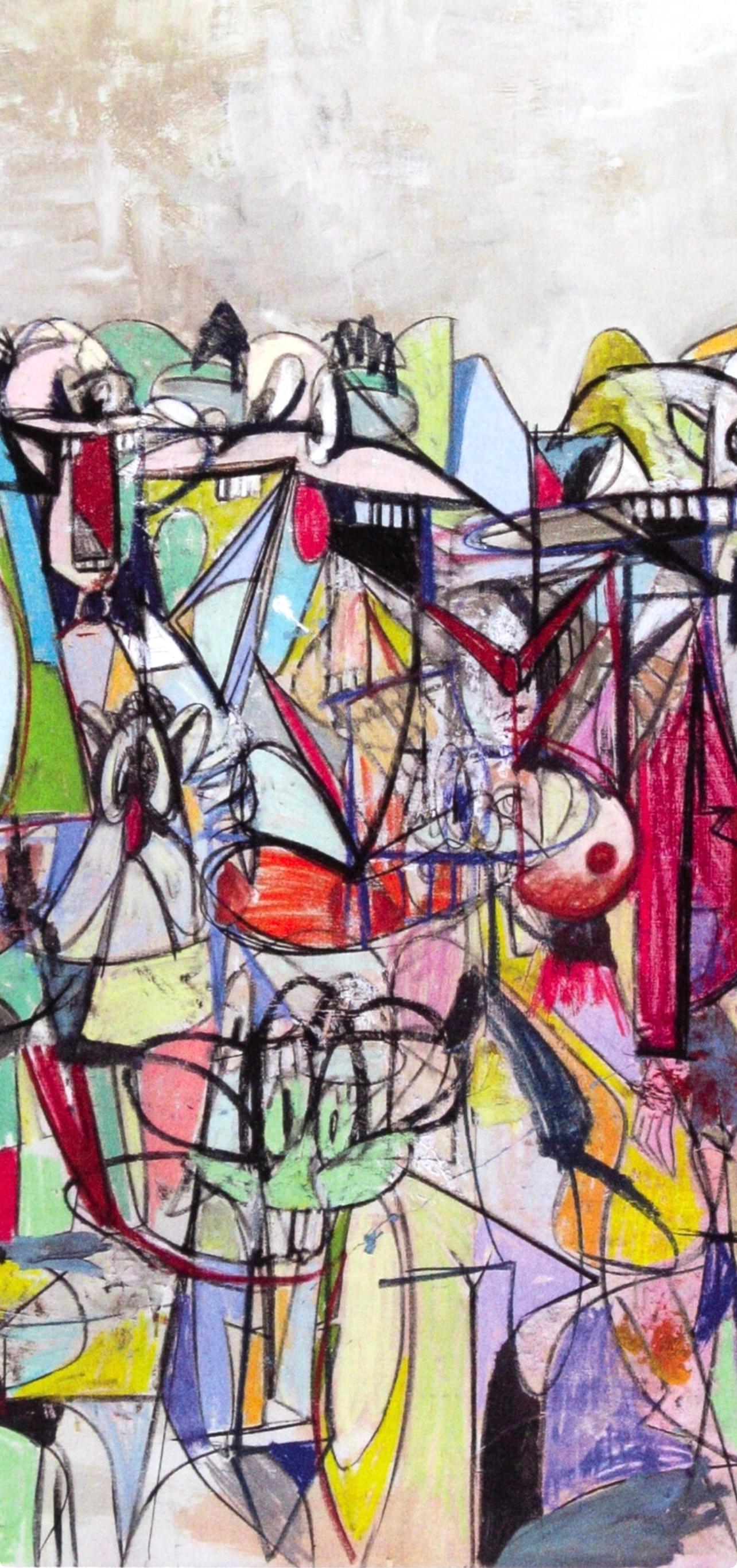 Condo, Compression IV, Drawing Paintings (after) - Contemporary Print by George Condo