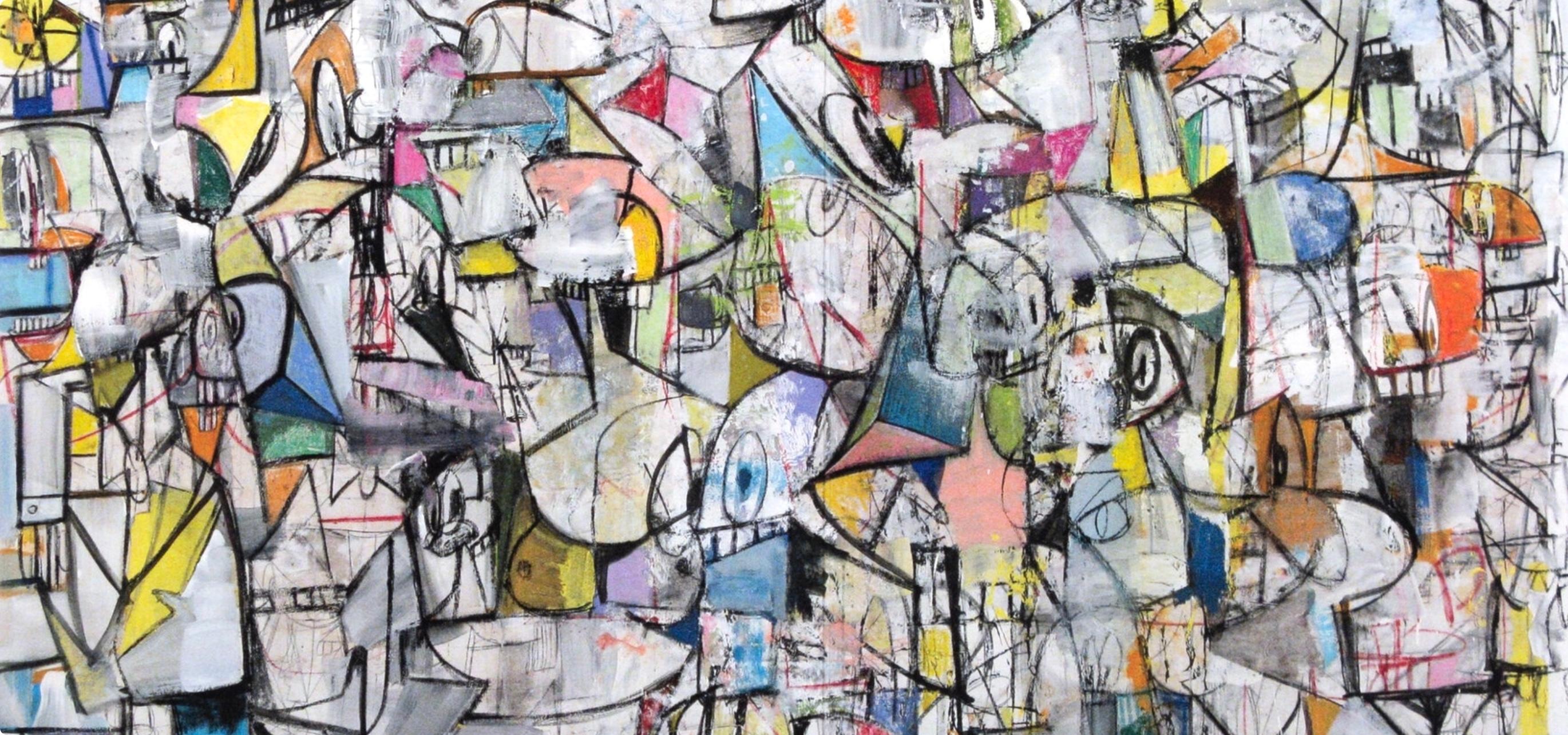 Condo, Compresión VI, Dibujo Pinturas (después) - Print Contemporáneo de George Condo
