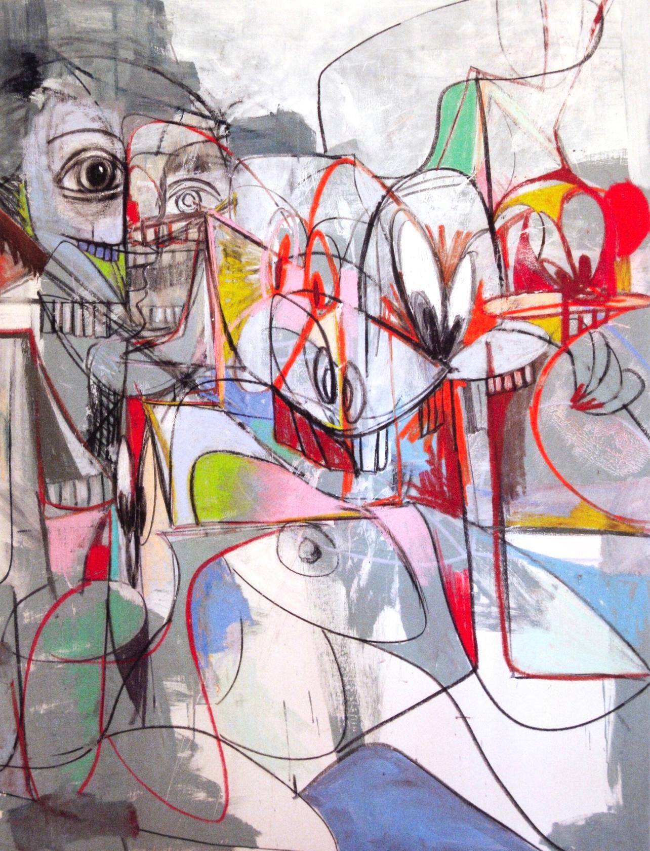 Figurative Print de George Condo - Condo, Conversaciones, Dibujos Pinturas (después de)