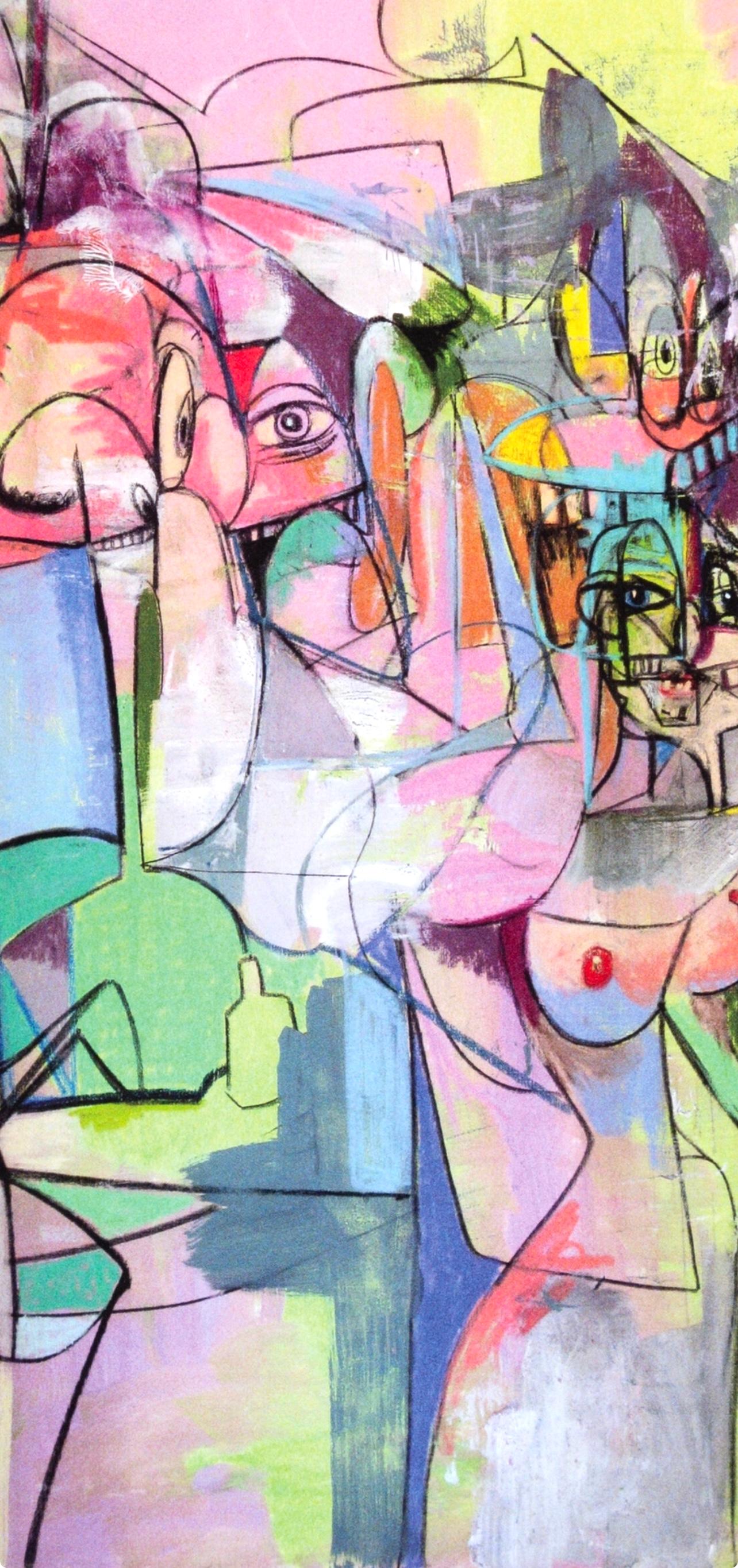 Condo, Figura Cambio, Dibujo Pinturas (después) - Print Contemporáneo de George Condo