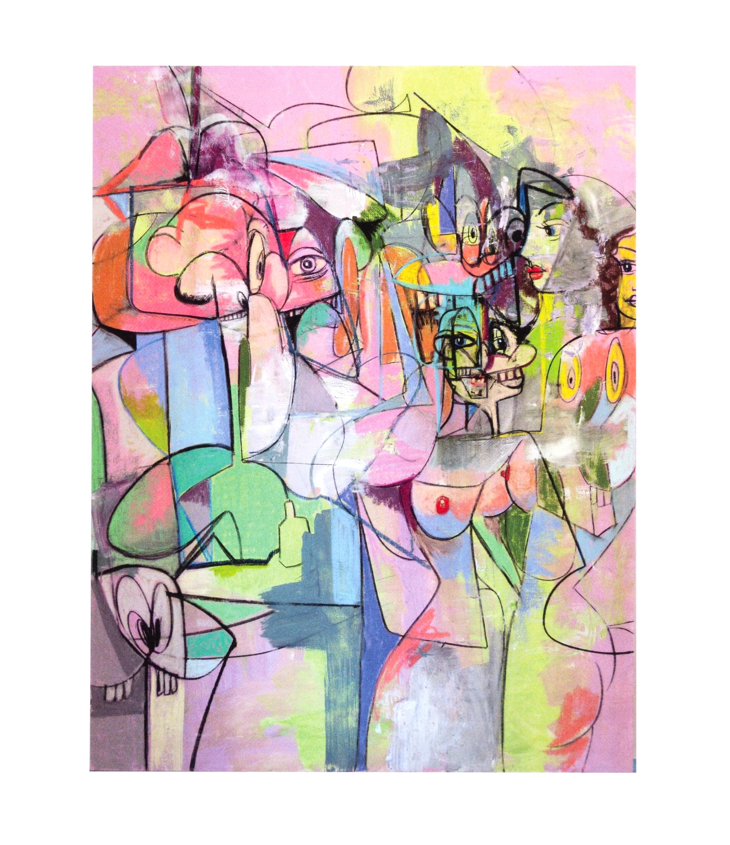Impresión en cuatricromía sobre papel vélin. Tamaño del papel: 10,75 x 9,25 pulgadas. Inscripción: Sin firmar y sin numerar, tal como se emitió. Notas: Del folio, George Condo, Dibujos Pintados, 2011. Publicado por Skarstedt Gallery, Nueva York;