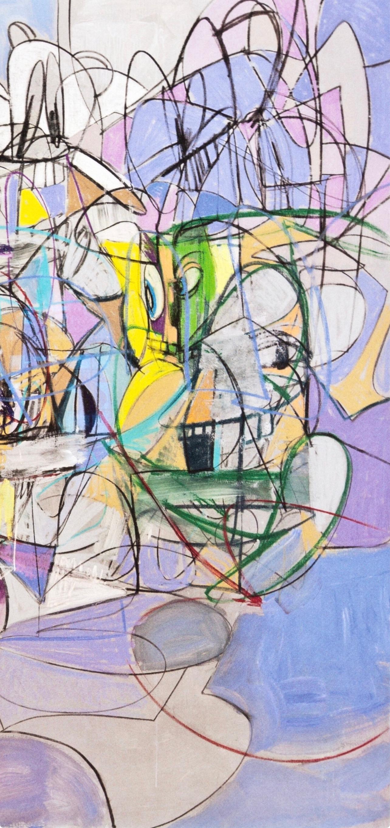 Condo, Full Sweep, Drawing Paintings (after) - Gray Figurative Print by George Condo
