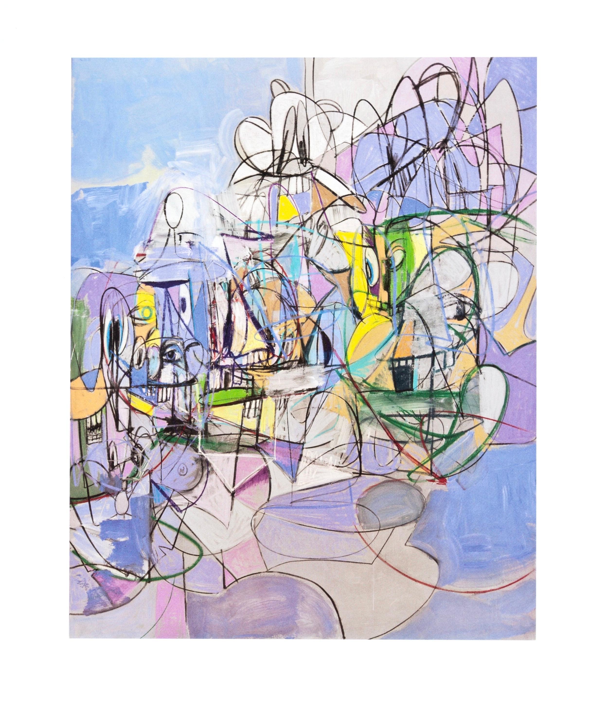 Four color process print on vélin paper. Paper size: 10.75 x 9.25 inches. Inscription: Unsigned and unnumbered, as issued. Notes: From the folio, George Condo, Drawing Paintings, 2011. Published by Skarstedt Gallery, New York; printed by