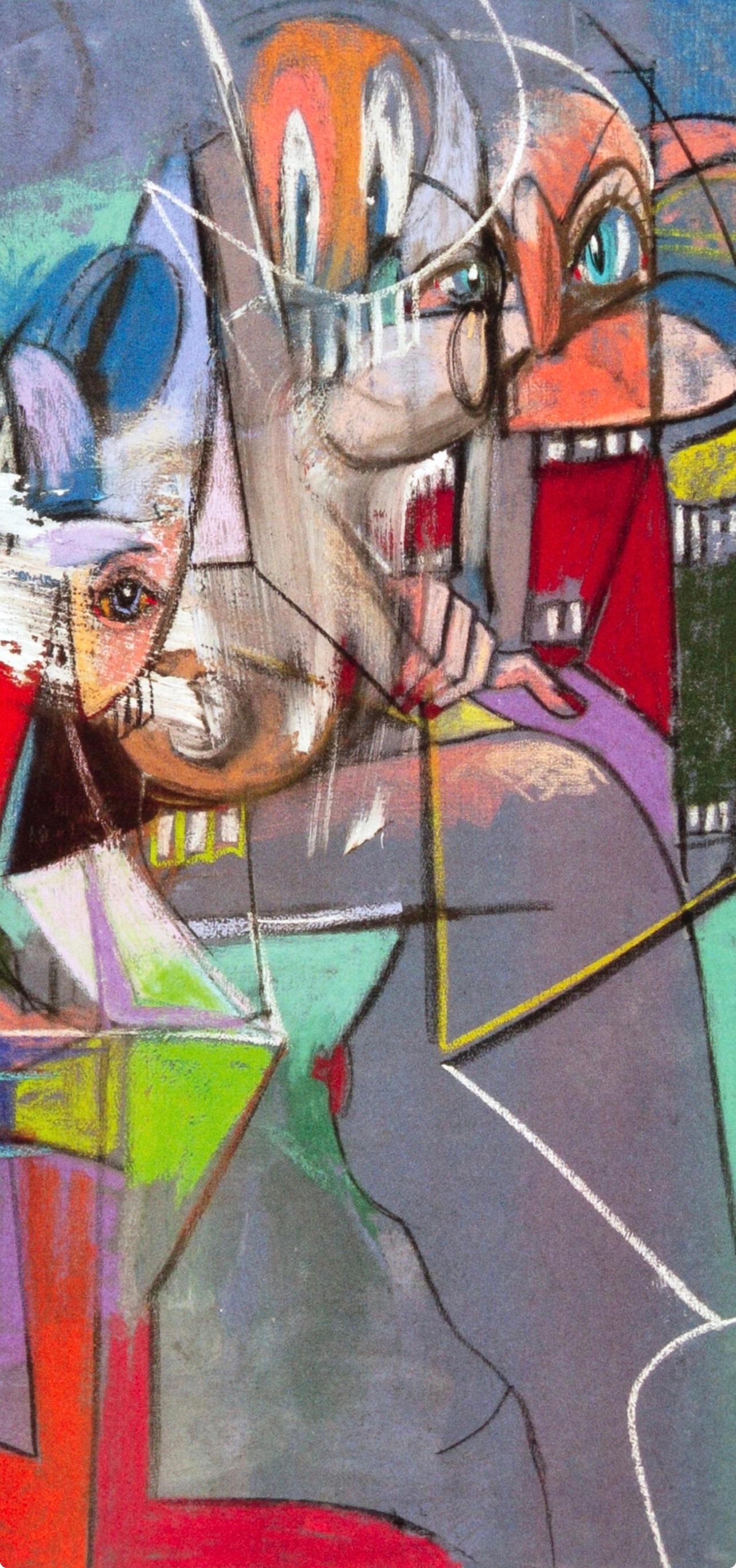Condo, Cabezas y dedos de los pies, Pinturas de dibujos (después de) - Print Contemporáneo de George Condo