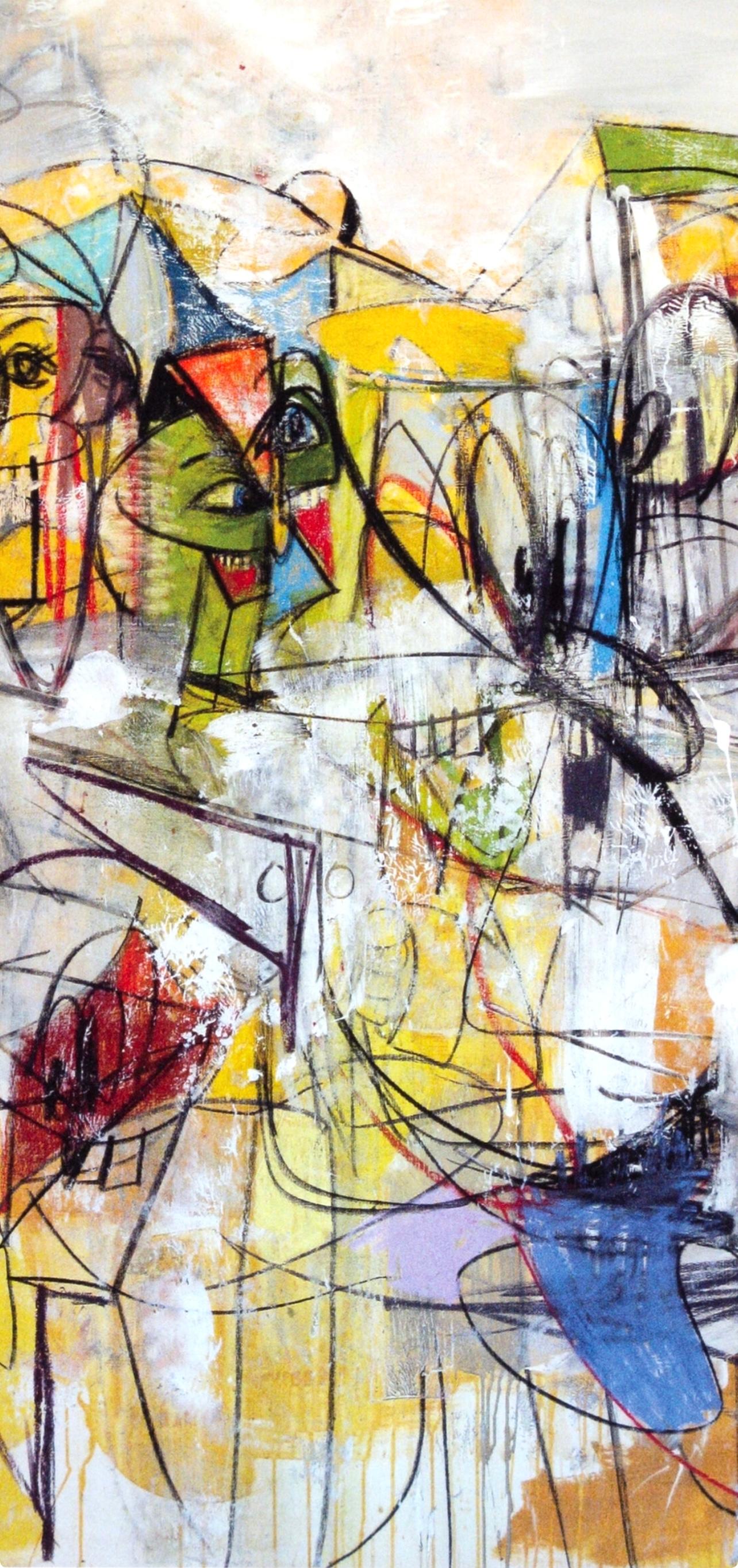 Condo, Voces Internas, Dibujos Pintados (después de) - Print Contemporáneo de George Condo
