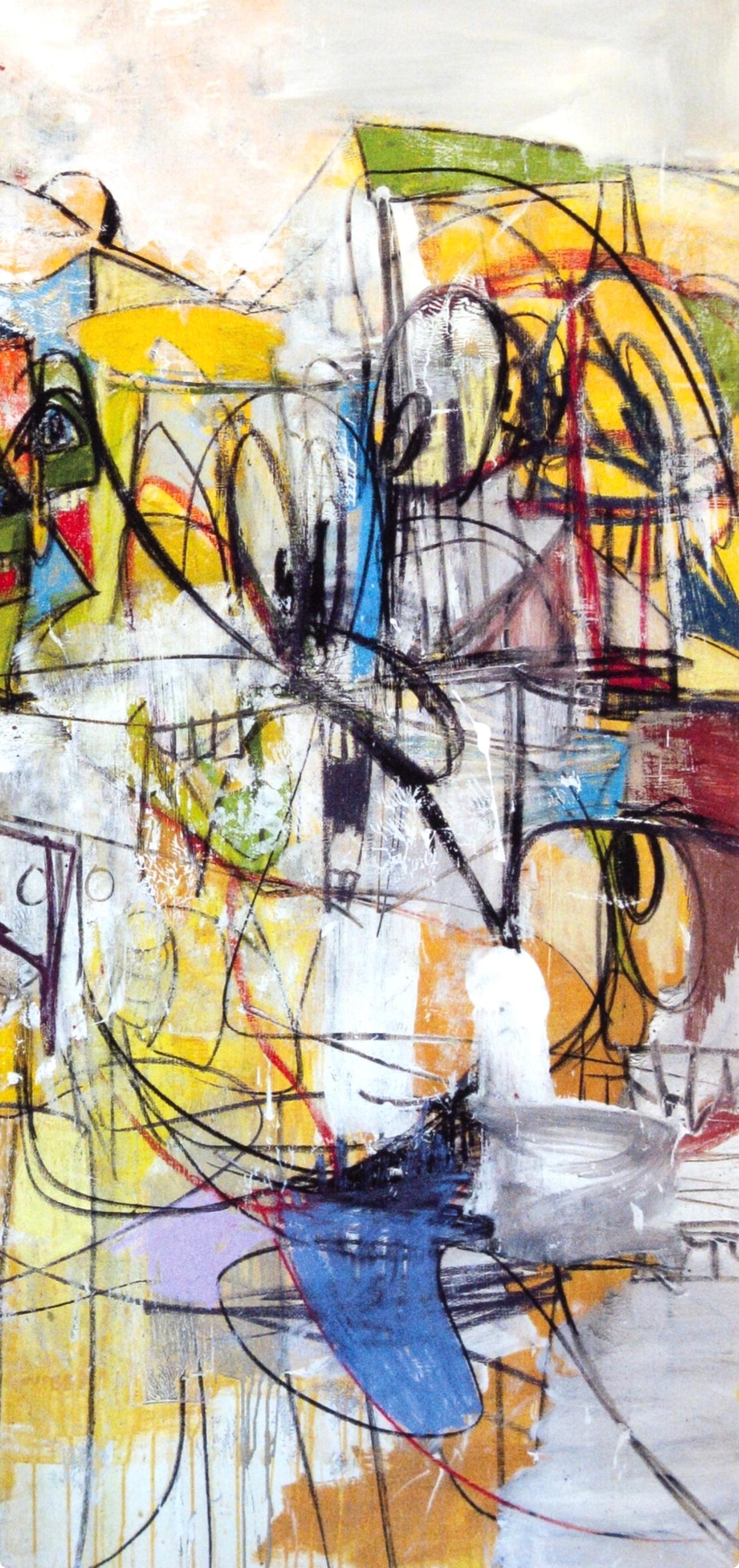 Condo, Voces Internas, Dibujos Pintados (después de) - Figurative Print Beige de George Condo