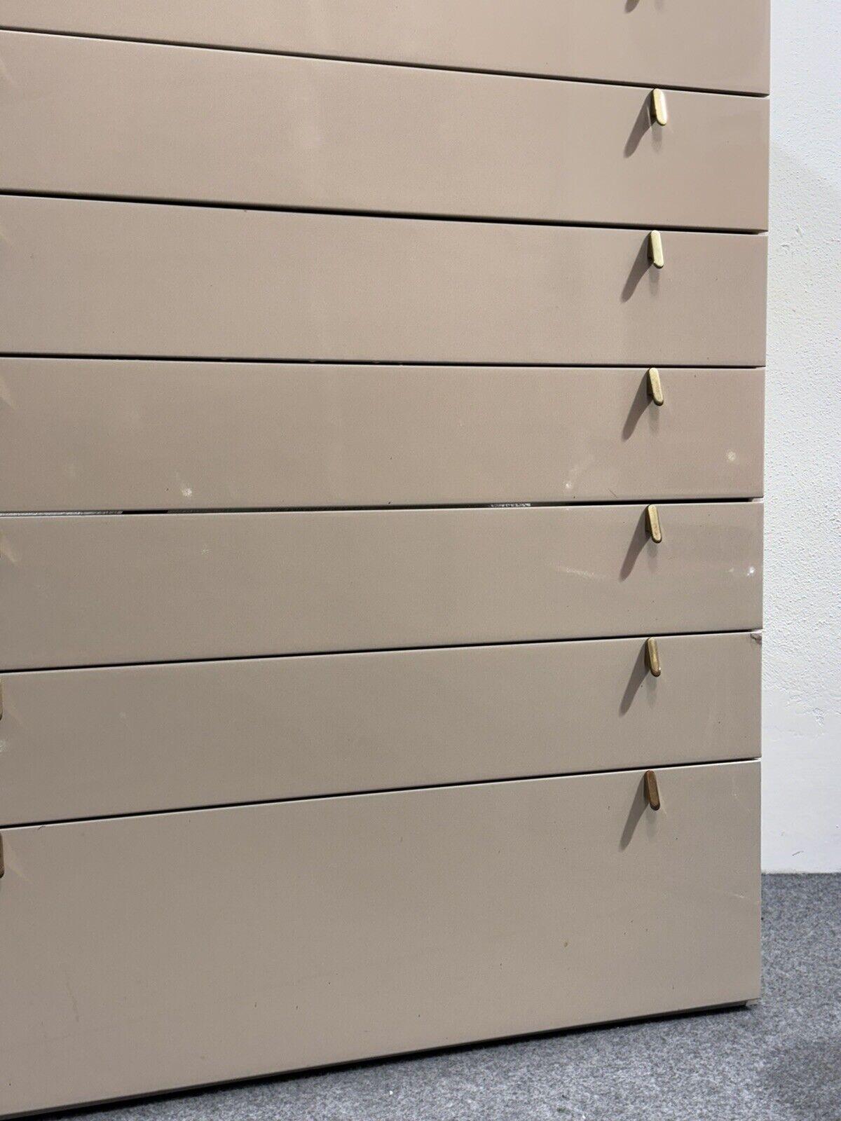 Brass George Coslin Chest of Drawers Longato Henna 1970s Modern Design For Sale