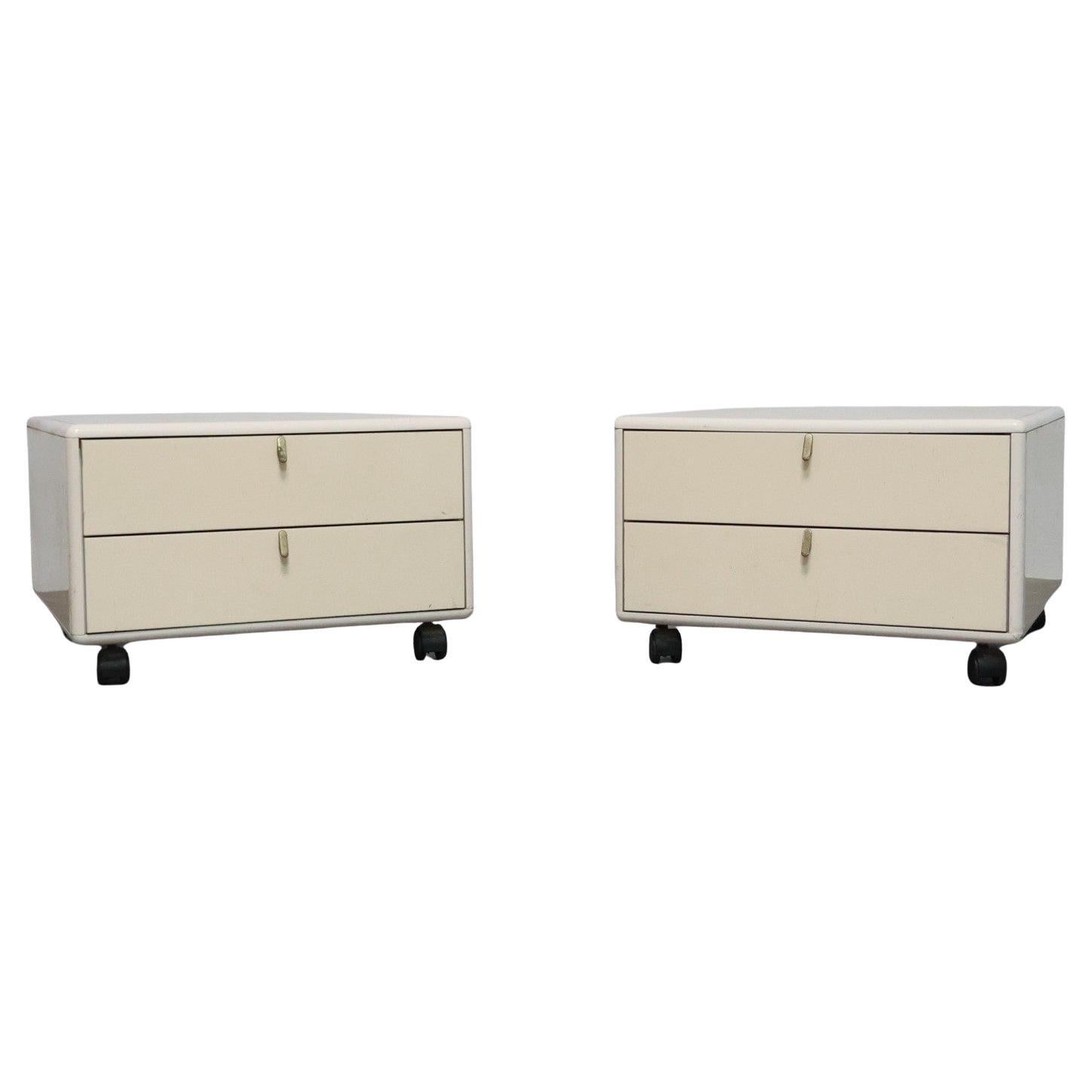 George Coslin Coppia Di Comodini Longato Hennè 1970 Modernariato Design