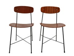 Paar Stühle von George Coslin für Faram, Italien 1950er Jahre