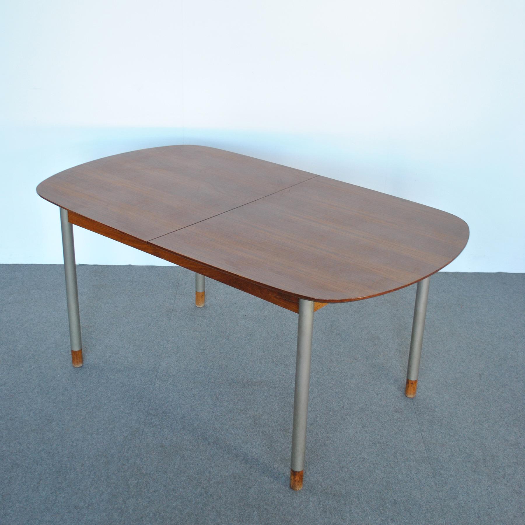 Italian George Coslin Openable Wooden Table, Mid-Sixties For Sale