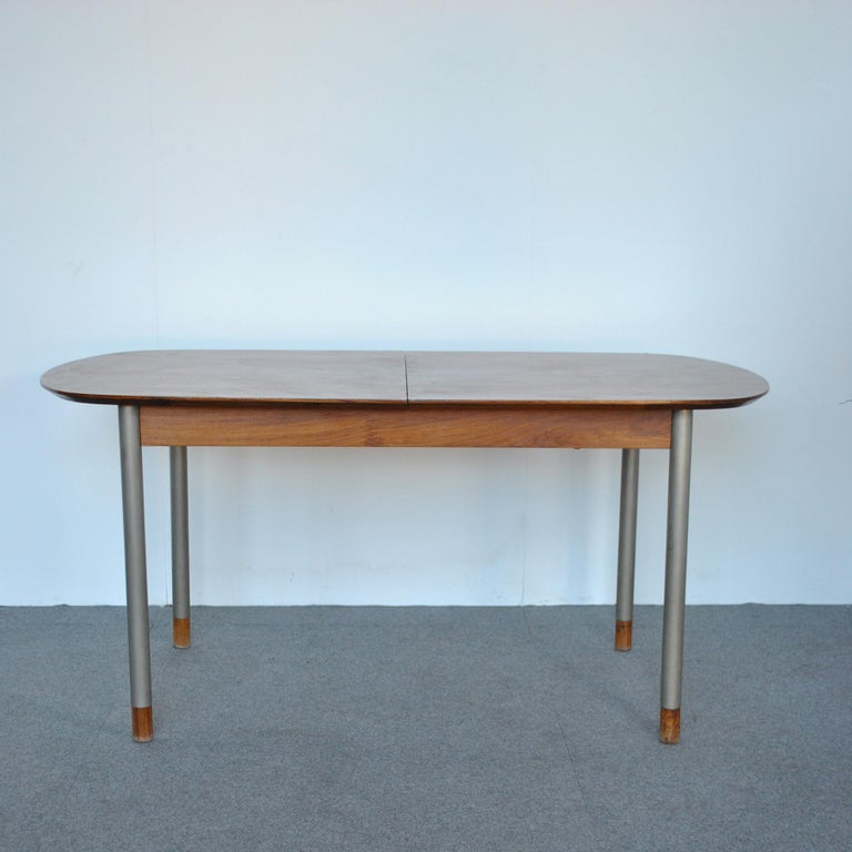 Mid-20th Century George Coslin Openable Wooden Table, Mid-Sixties For Sale