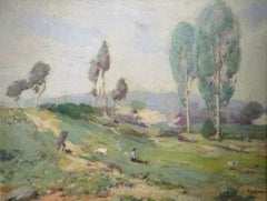 Greek post impressionist signed oil painting by George Cosmadopoulos (1895-1967)