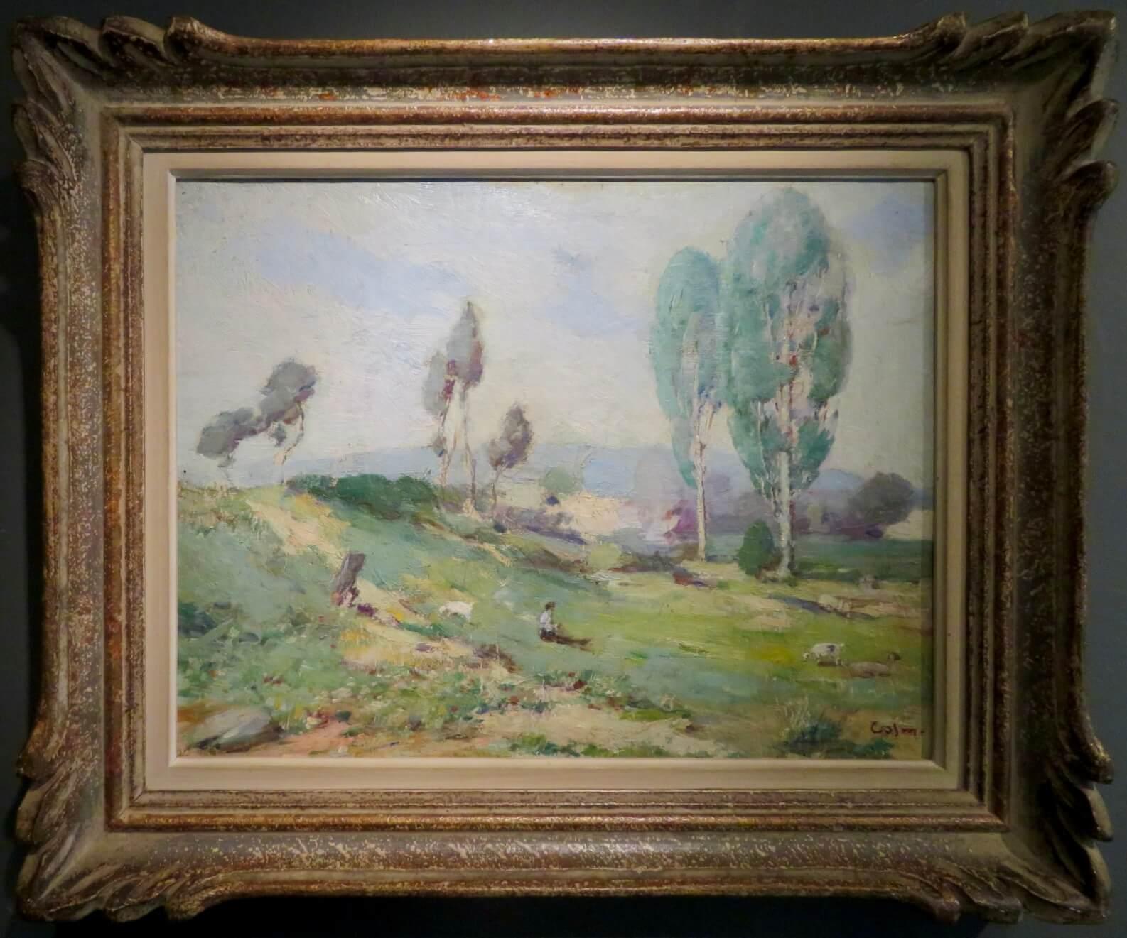 Griechischer Postimpressionist signiertes Ölgemälde von George Cosmadopoulos (1895-1967)