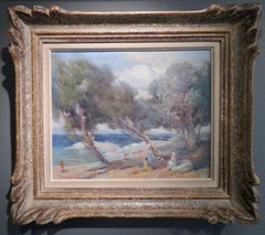 Griechischer Postimpressionist signiertes Ölgemälde von George Cosmadopoulos (1895-1967)