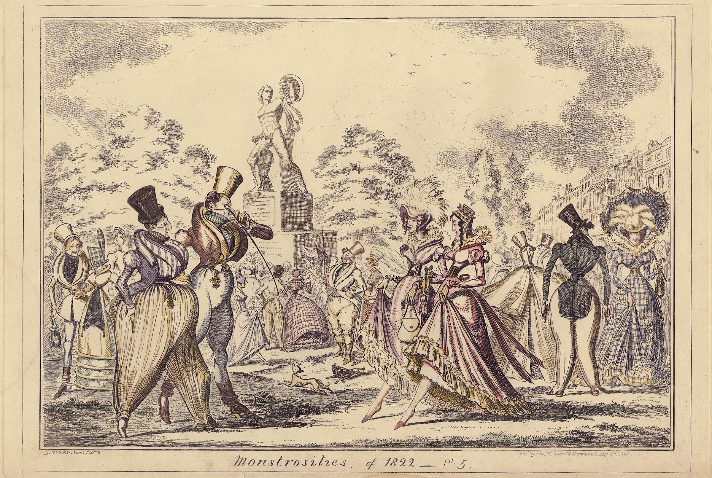 George Cruikshank Figurative Print - Monstrosities of 1822; Plate 5