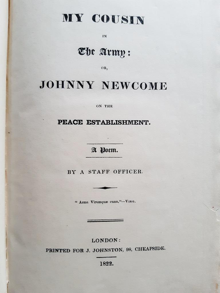 My Cousin in the Army - Rare Book Engraved by G. Cruikshank - 1822 - Modern Print by George Cruikshank