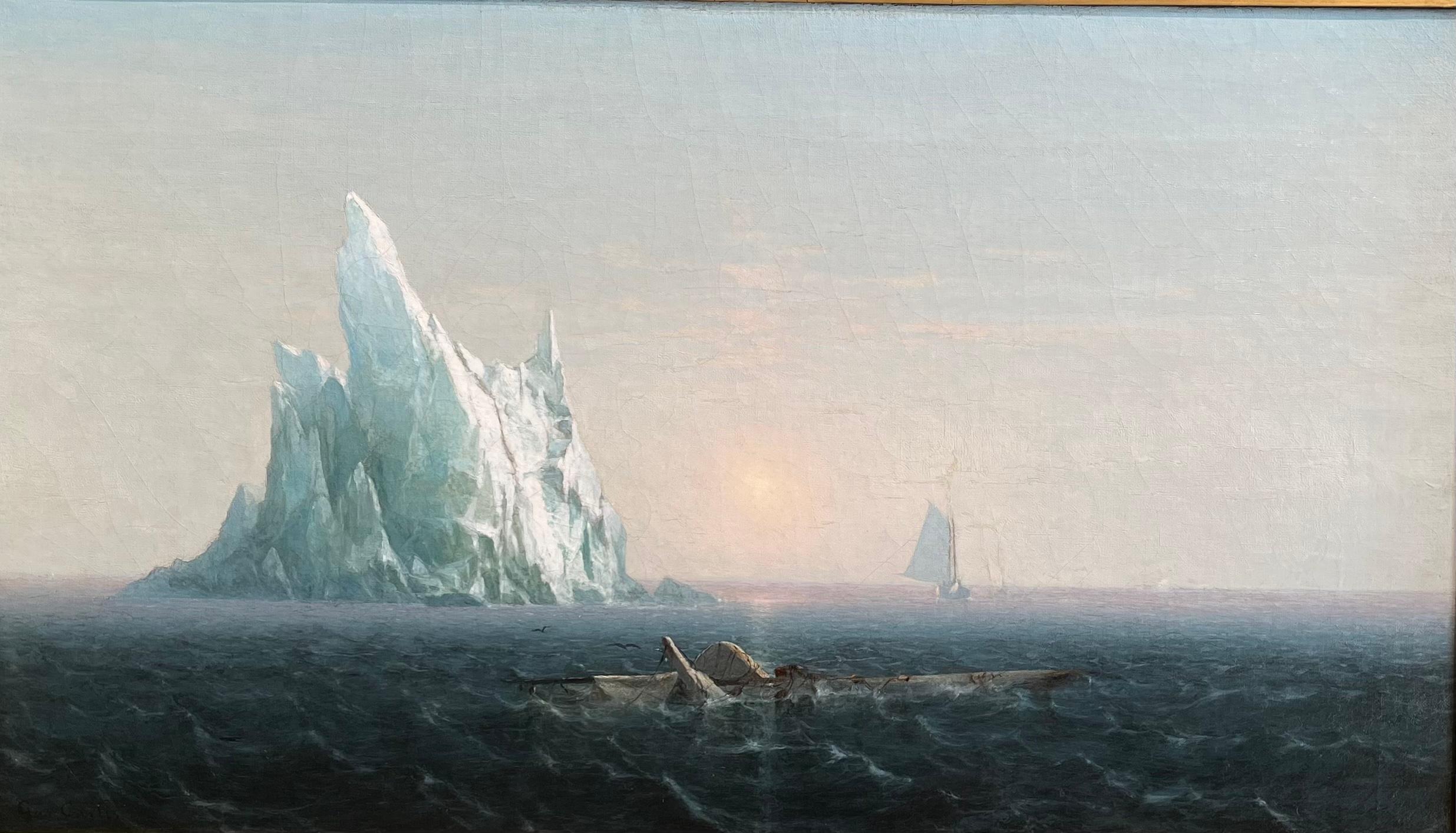 Paesaggio del mare polare - Painting di George Curtis