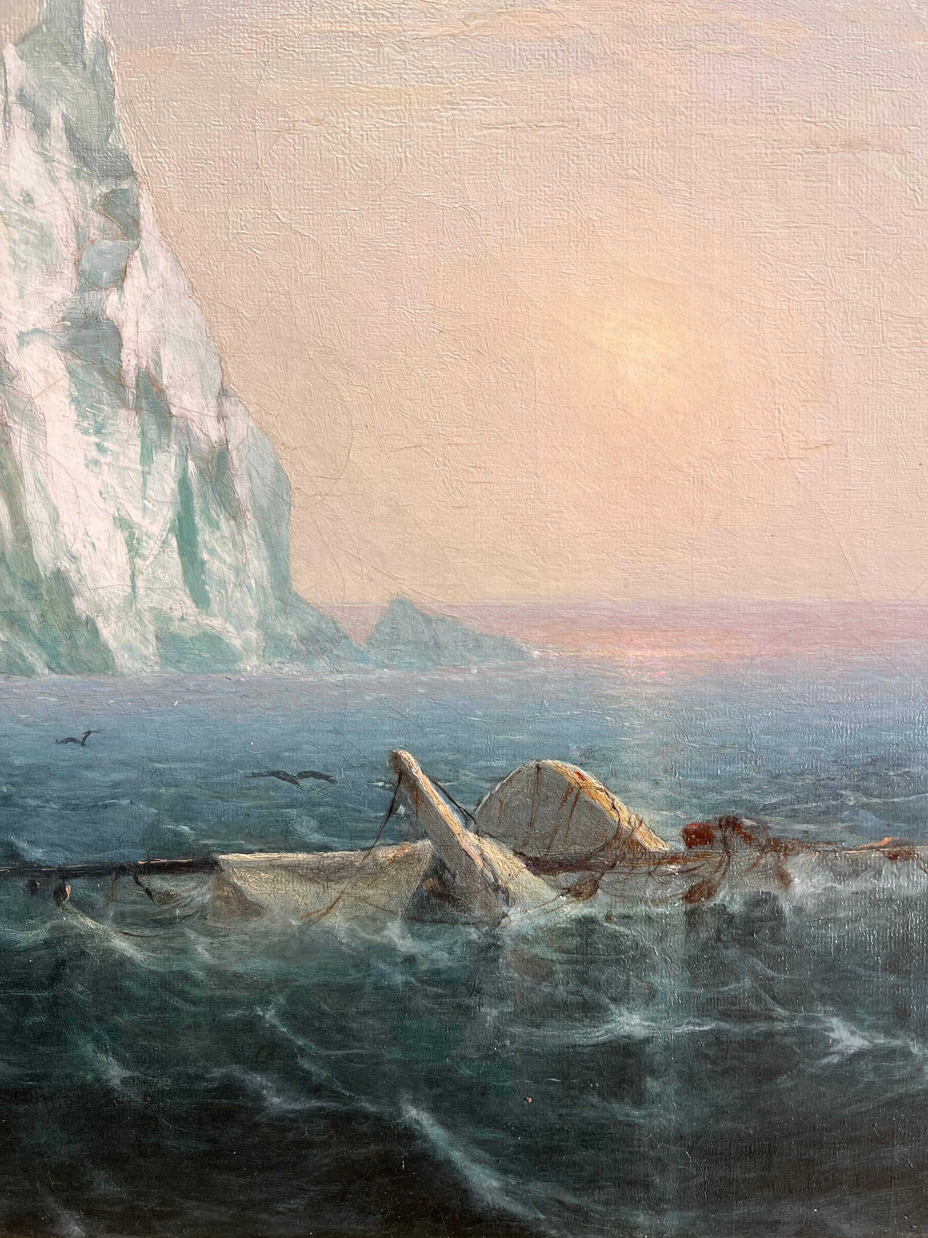 George Curtis ha trasceso lo stile tipico della Hudson River School con questo dipinto. Mentre nella Scuola del Fiume Hudson i pittori creavano spesso paesaggi più caldi della campagna americana, questo dipinto mette a confronto quello stile con il