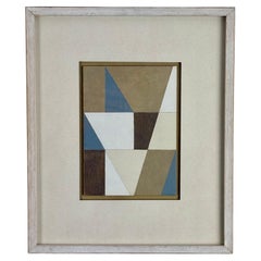 George Dannatt, (1915-2009)  Concentrazione di triangoli', Olio su tavola 1994