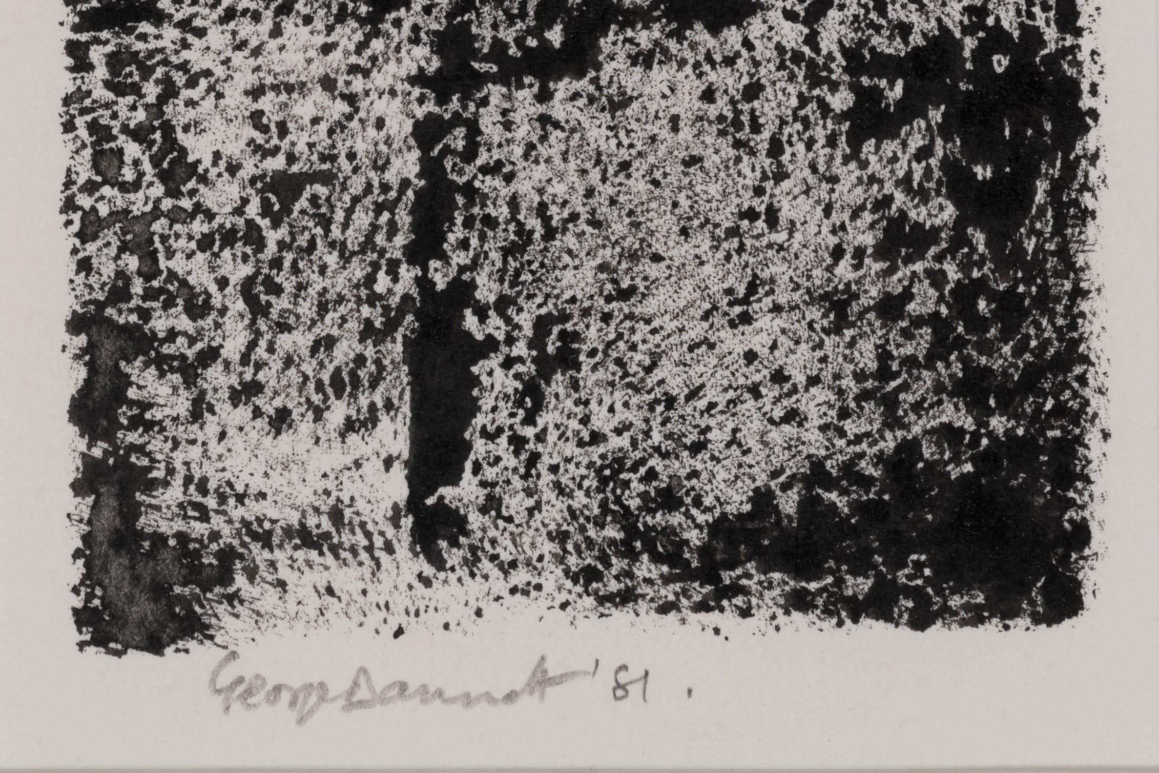 Quattro quadrati neri - Painting Astratto di George Dannatt