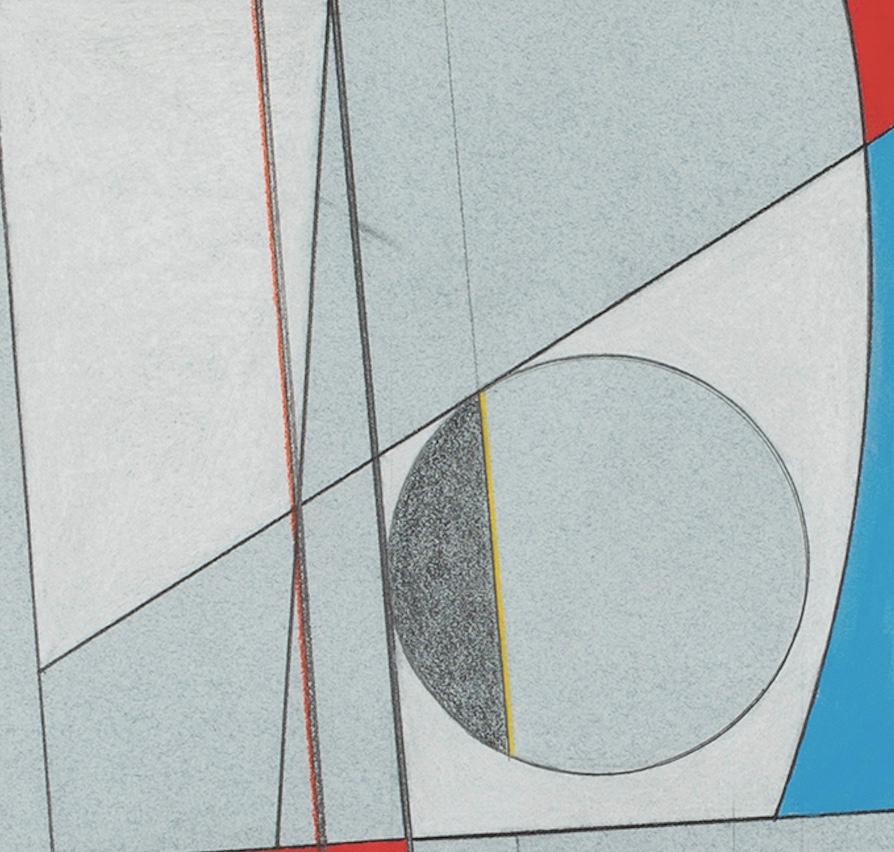 Motivo marino con dos variaciones (punta de dardo) - Obra mixta abstracta del siglo XX en venta 1