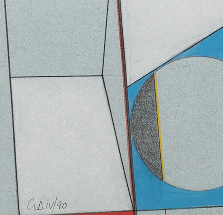Motivo marino con dos variaciones (punta de dardo) - Obra mixta abstracta del siglo XX en venta 2