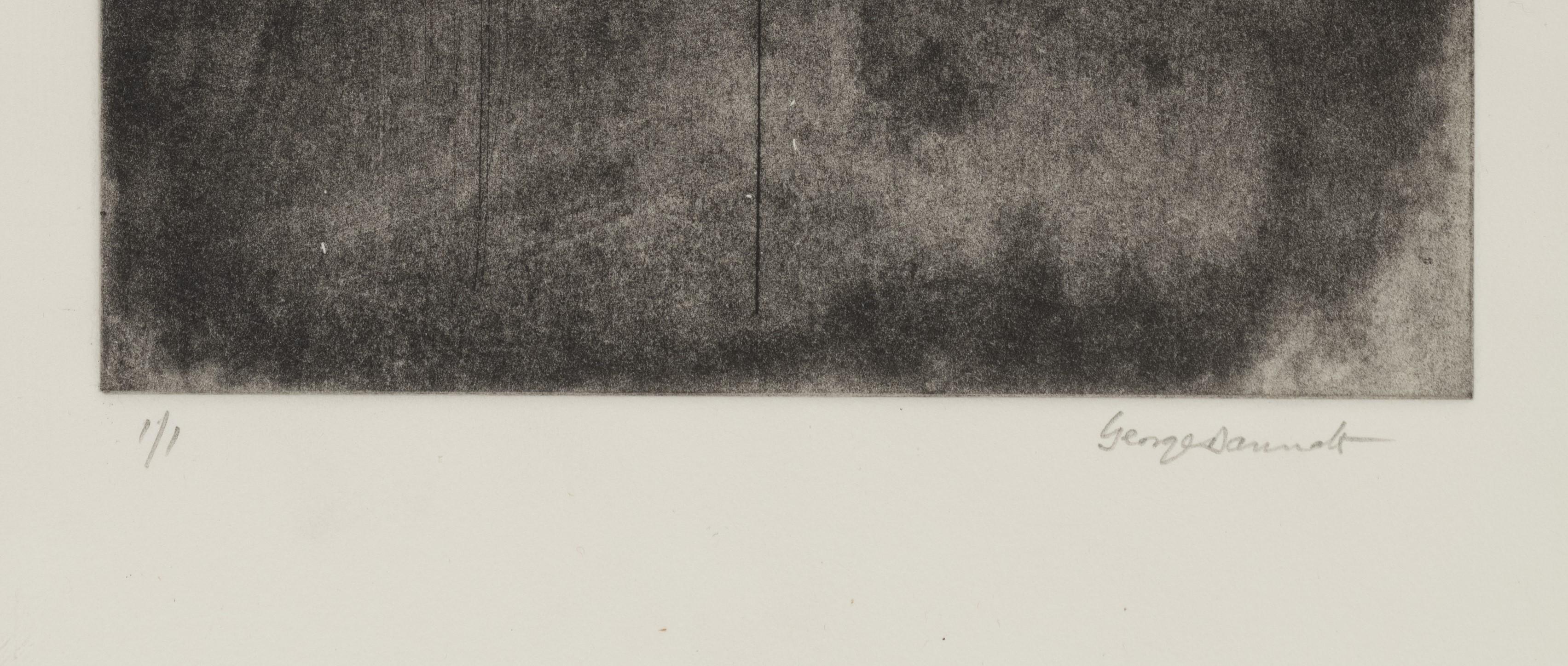 1194A George Dannatt (1915-2009) Preliminary Dartmoor
1996 
Etching
Ed 1 of 1
Image: 29.5 x 20.6 cm
Frame: 45.0 x 35.5 cm
Provenance: The Estate of George & Ann Dannatt/George Dannatt Trust

George Dannatt’s long career as a painter and sculptor