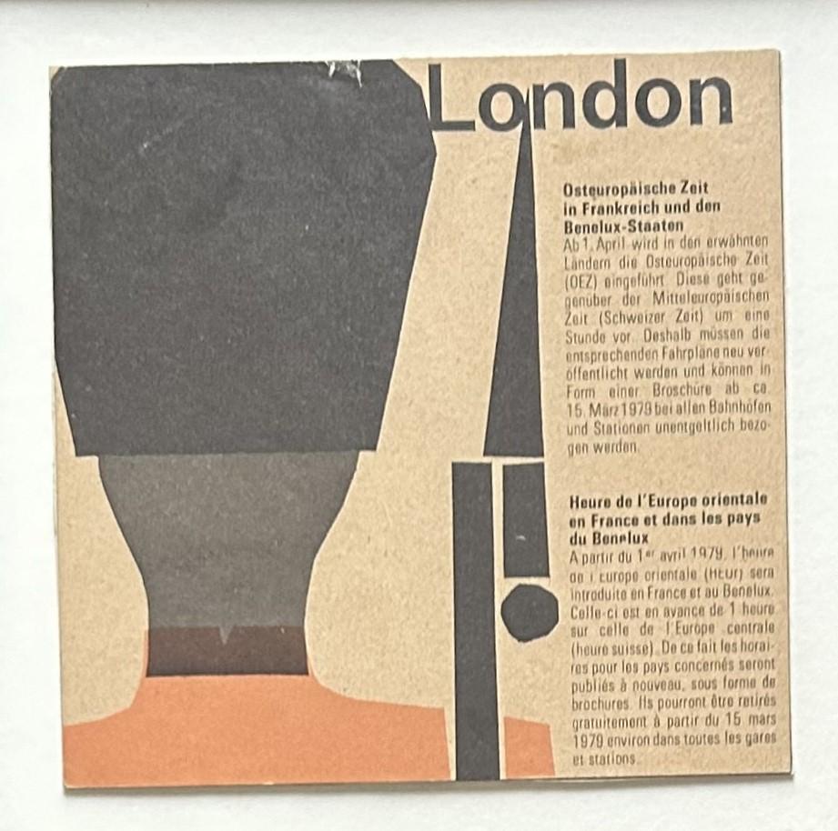 Travel motifs: London Travel Ephemera, 1983 - Abstract Mixed Media Art by George Dannatt