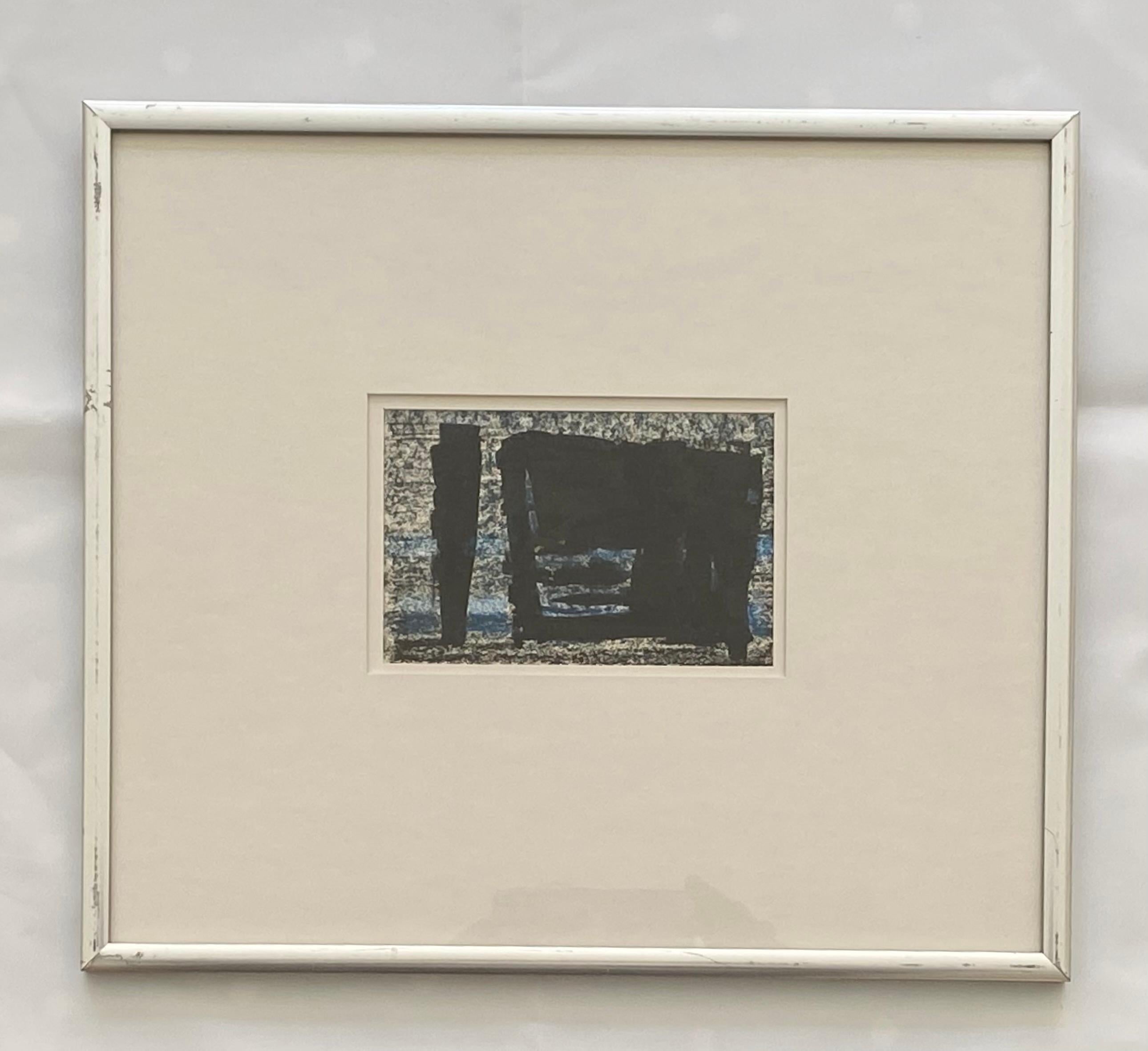 George Dannatt (1915-2009)
Schwarzstein Ledge No  1 
Gouache auf Papier    
Bild: 9,50 x 12,0 cm 
Rahmen: 32,1 x 36,5 cm 
Provenienz: Der Nachlass von George und Ann Dannatt, Der George Dannatt Trust

George Dannatts lange Karriere als Maler und