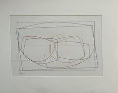 'Boatyard Structures' No 1, Abstract Colored Pencil on Paper, 1991