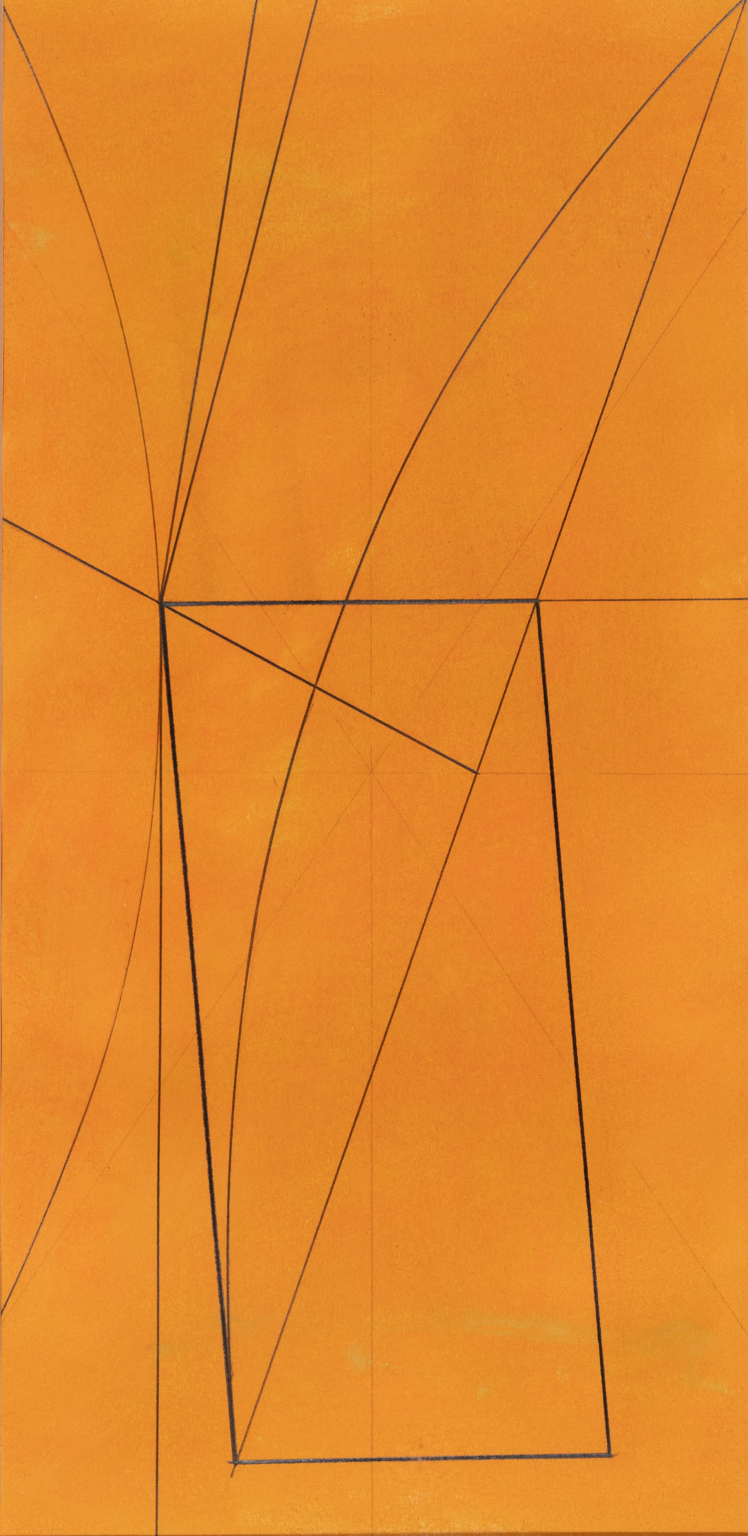 George Dannatt Abstract Painting - Bowman - Cadmium Orange