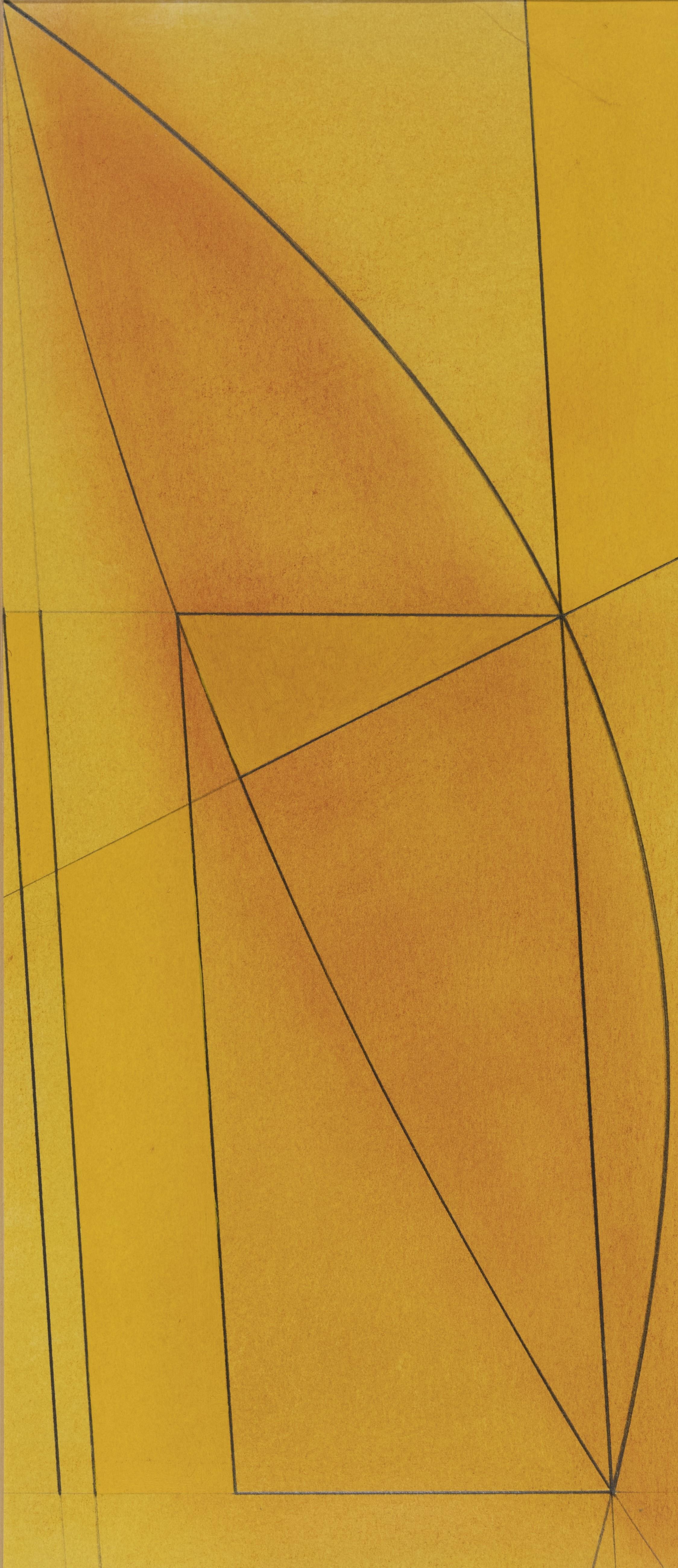 Bowman - Ochre/Yellow - Abstract Painting by George Dannatt