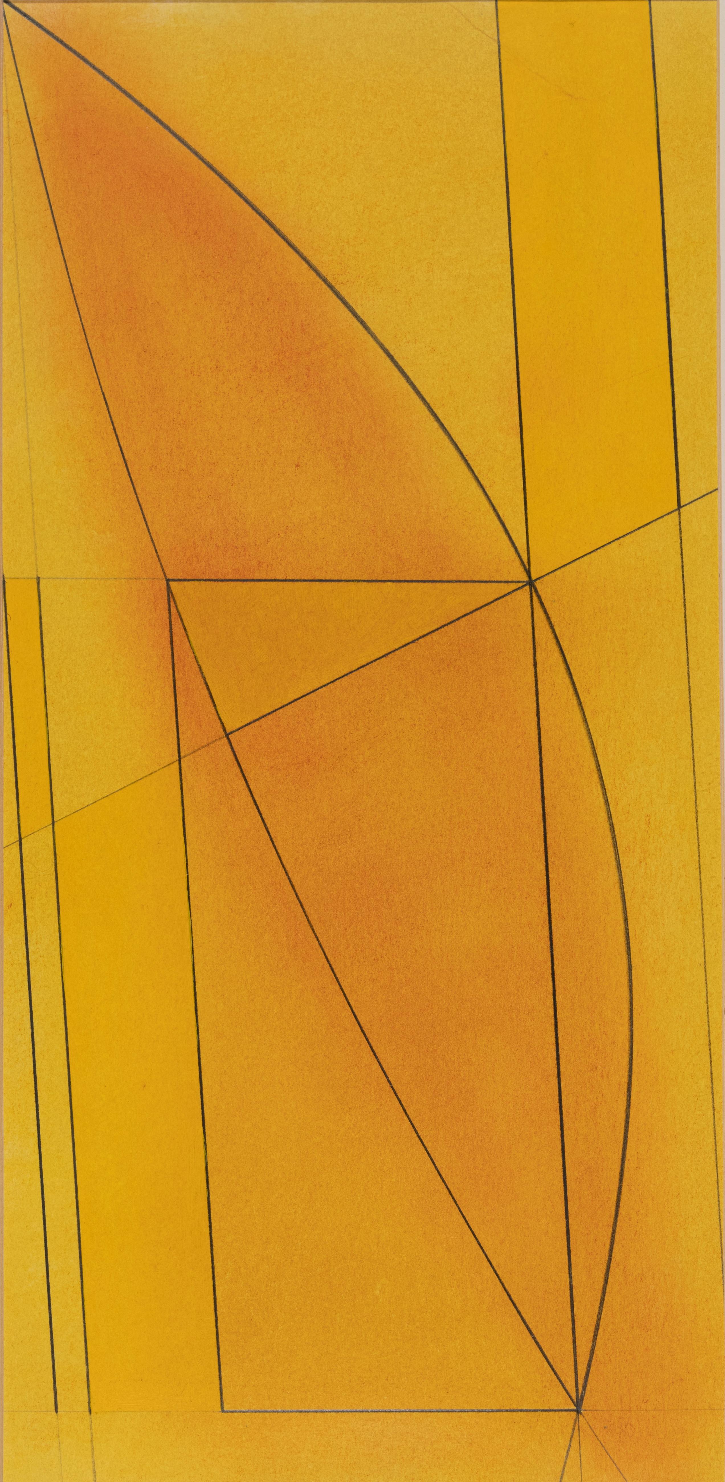 George Dannatt Abstract Painting - Bowman - Ochre/Yellow