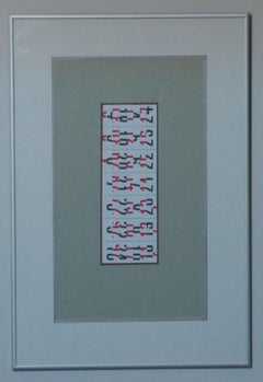 Cancelled Calendar Collage, Abstract Mixed Media on Paper, 1992