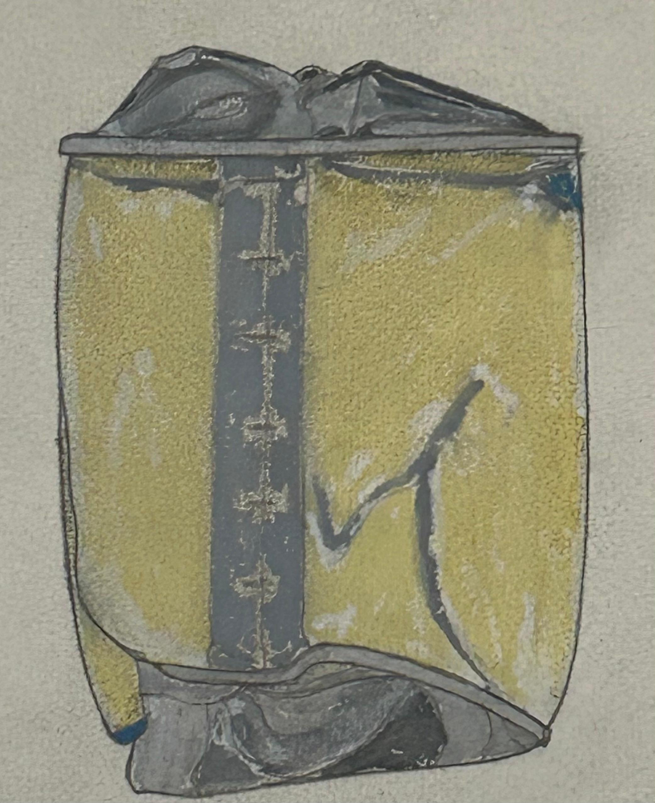 George Dannatt (1915-2009)
Cancrizan - Silver Grey
1976
Medium: Mixed media  on waxed paper  
Image: 27.7 x 22.5 cm
Mount: 36.4 x 32.7 cm

George Dannatt’s long career as a painter and sculptor ended with the artist’s death in 2009 at the age of 94.