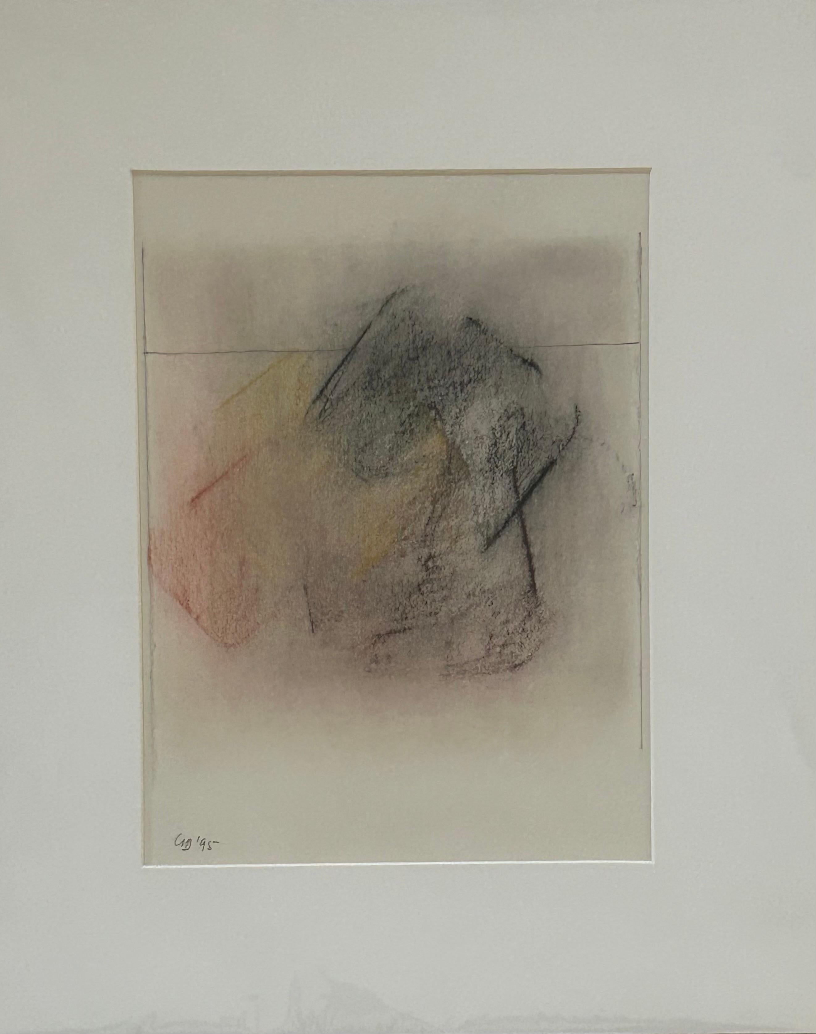 Deflection of Light - Venice No 1 - Gray Abstract Painting by George Dannatt
