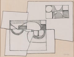 Papier Dechiré Drawing by George Dannatt, Mixed Media, Abstract, 1998