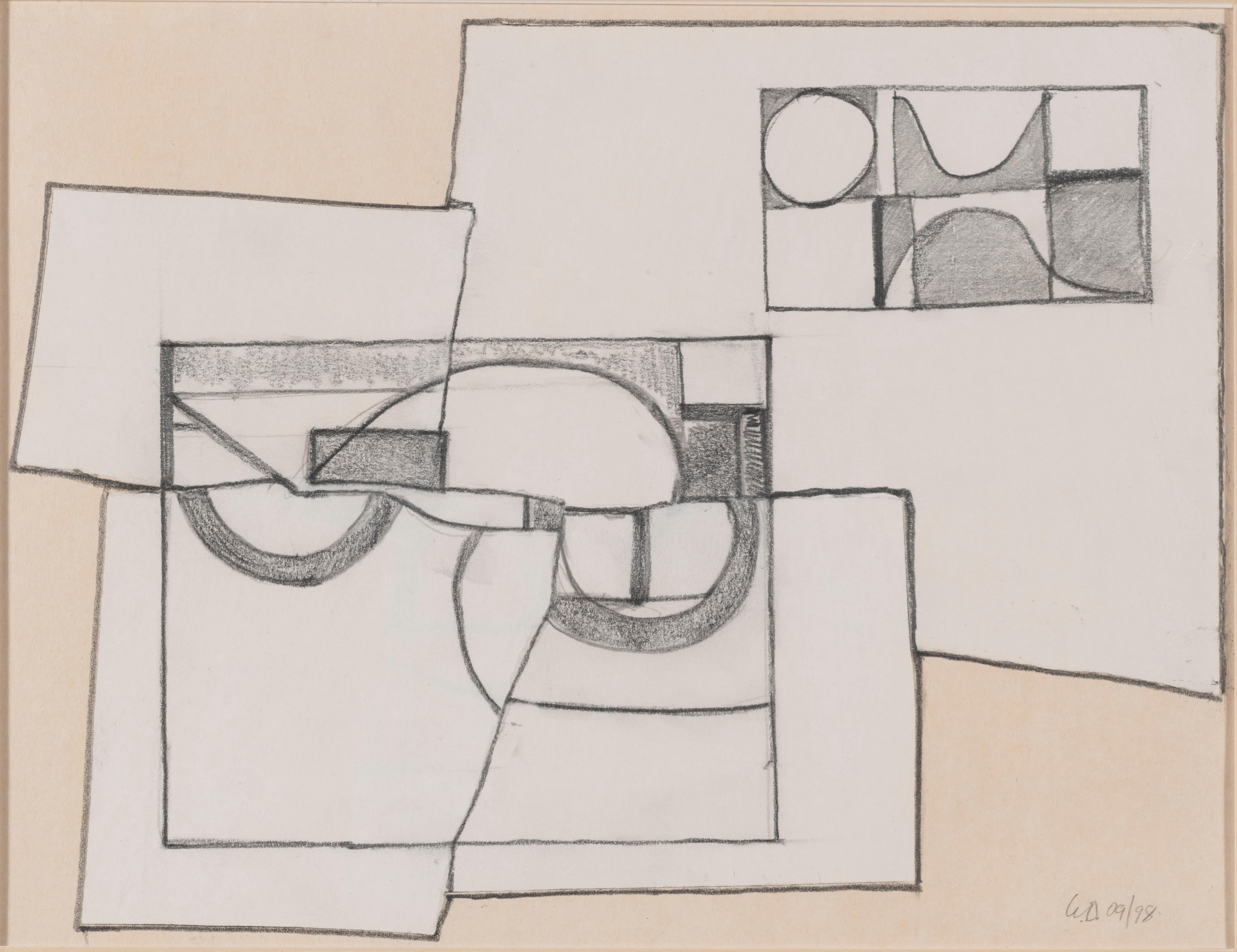 George Dannatt Abstract Painting - Drawing - Papier Dechiré