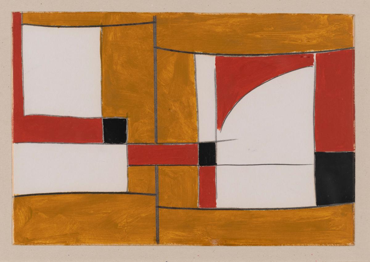 George Dannatt Abstract Painting - Etruscan Wall