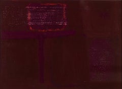 Havannah Purple, Abstract Gouache on Paper, Framed, Circa 1966