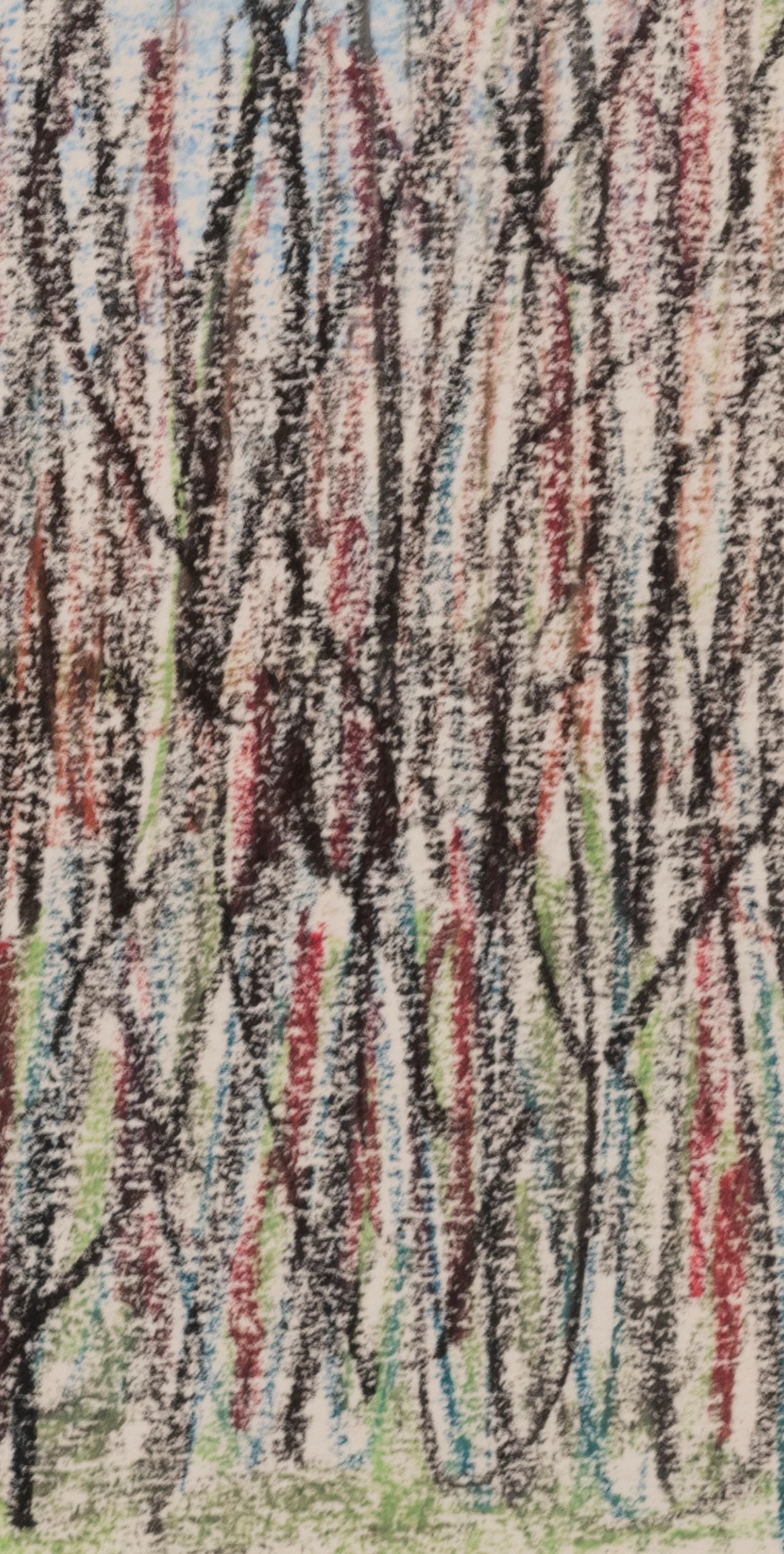 Nower's Copse - Gris Abstract Painting par George Dannatt