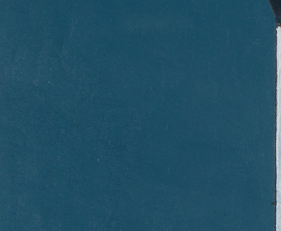 Oriflamme Motif no.2 - Peinture à l'huile abstraite géométrique verticale du 20e siècle en vente 3