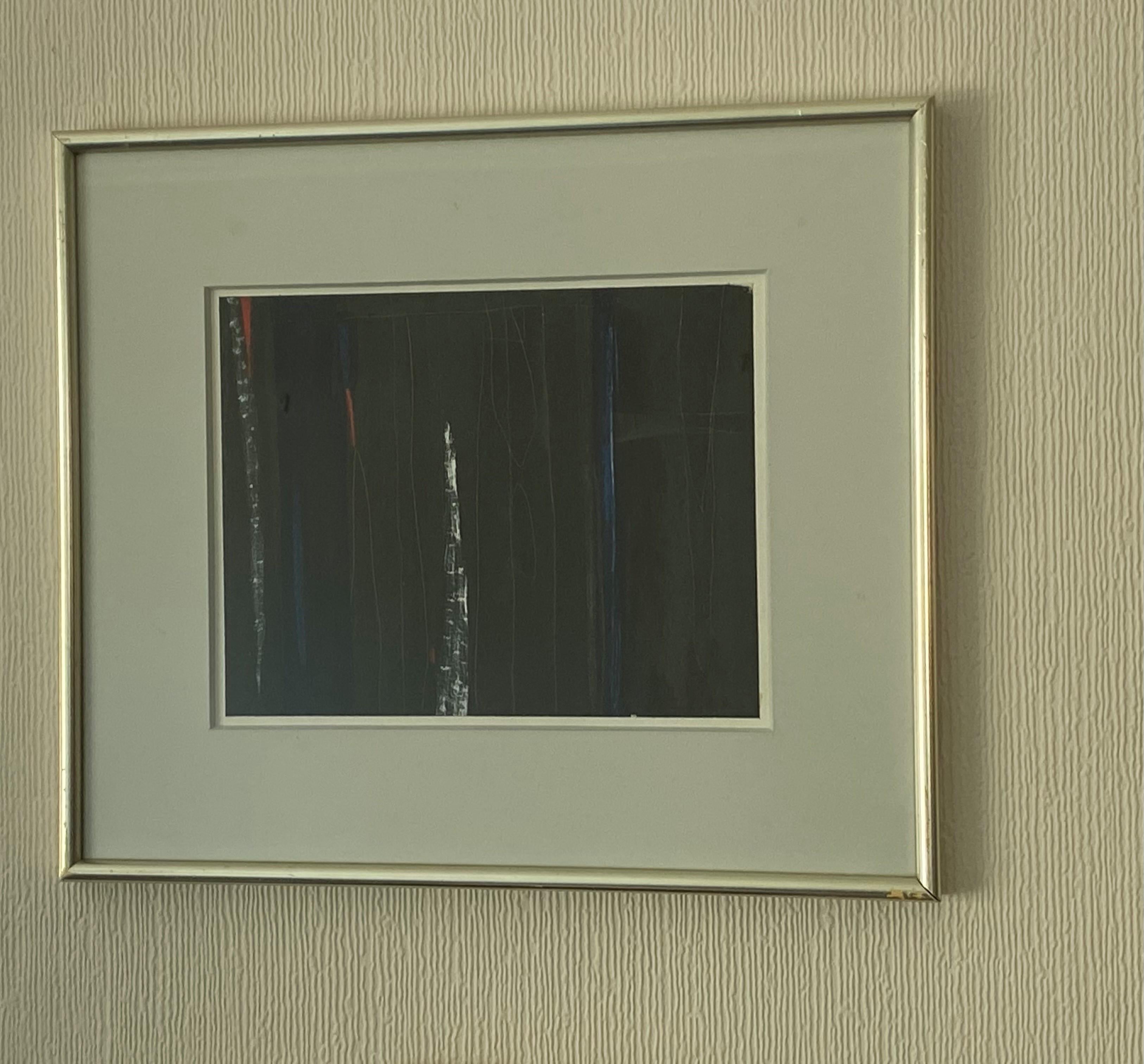 Kleine schwarze Abstraktion (Xanadu) – Painting von George Dannatt